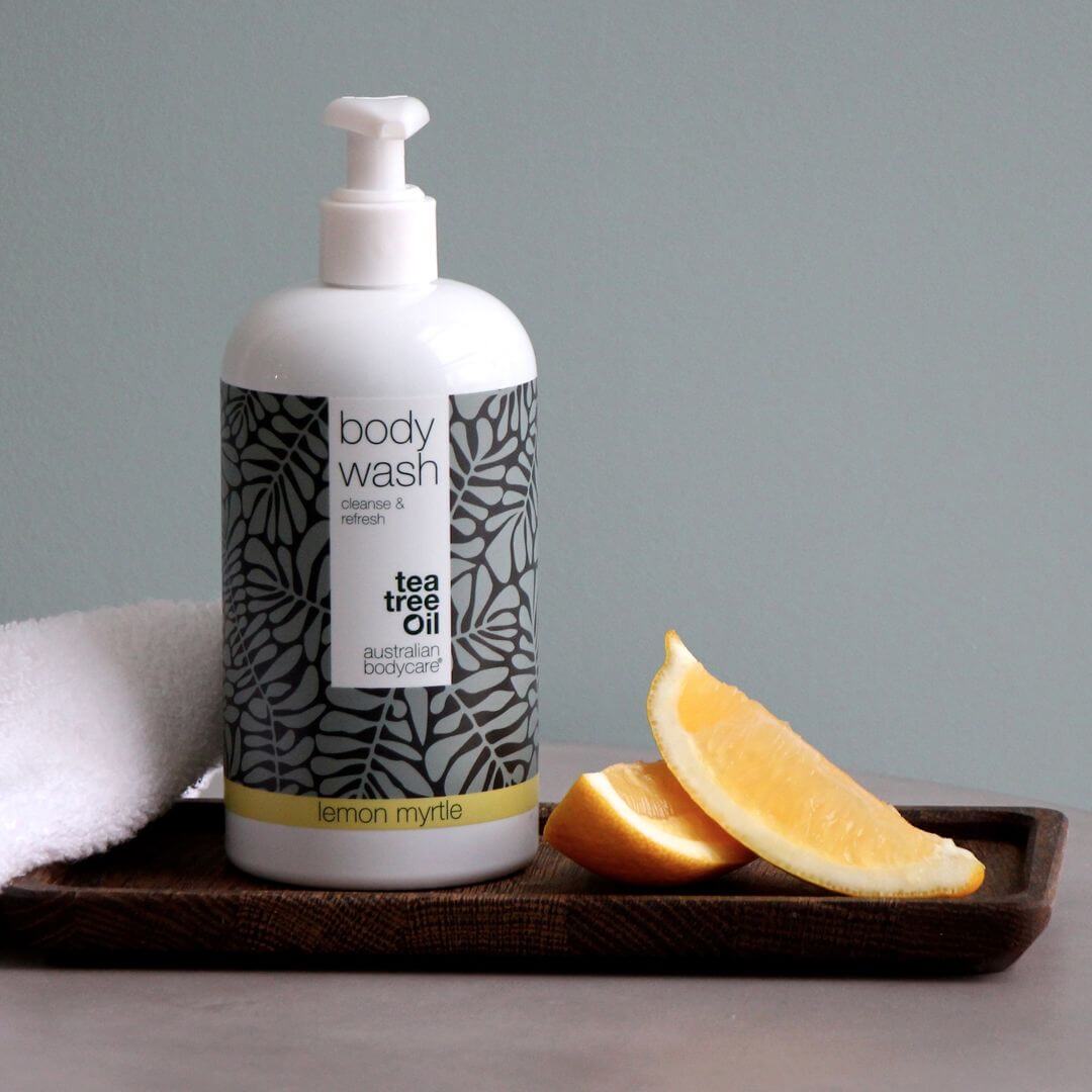 4 za cenu 3 Tea Tree Body Wash 500 ml Lemon Myrtle — výhodná nabídka - Balení 4 Tělových mycích prostředků (500 ml): Tea Tree Oil Lemon Myrtle