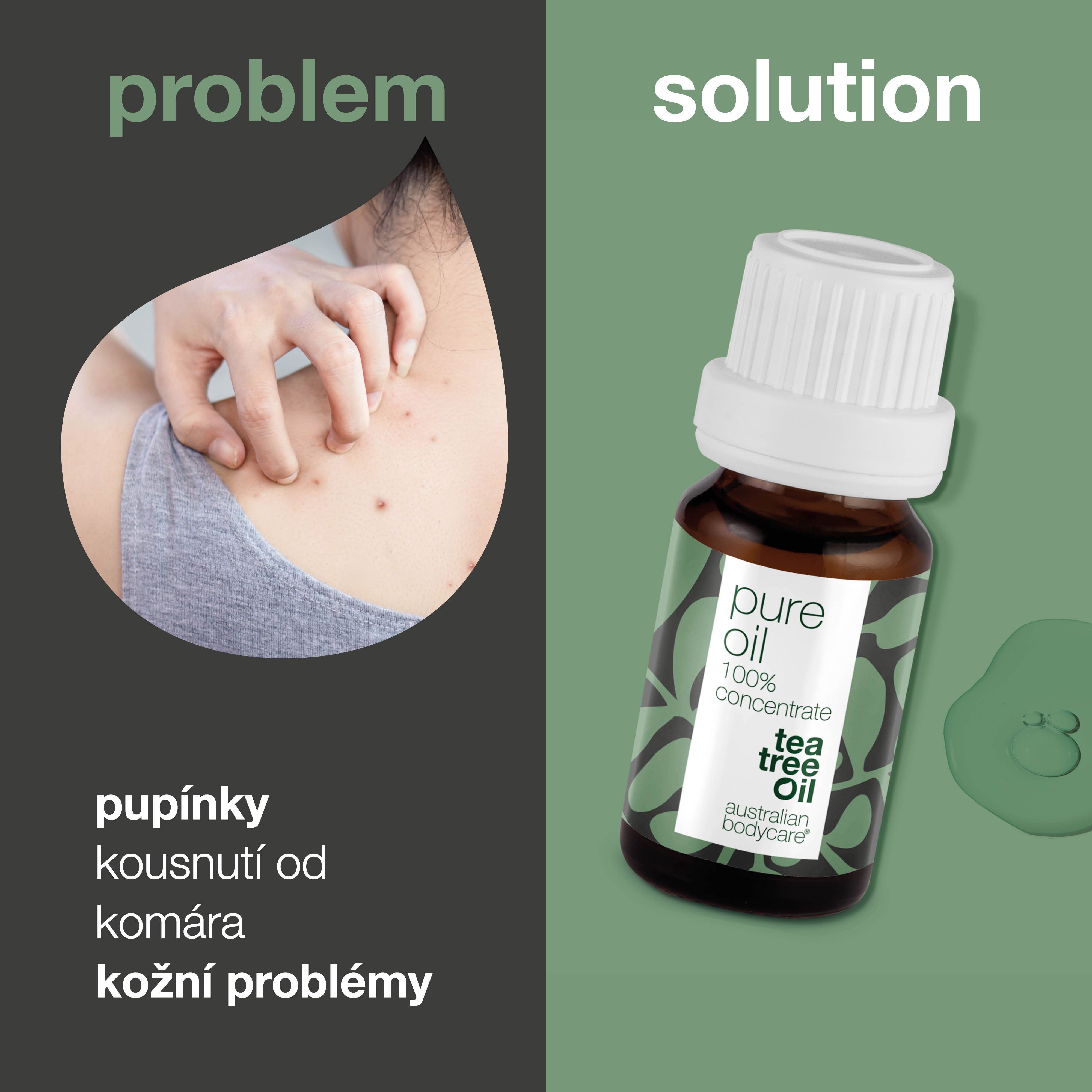 Koncentrovaný Tea Tree Oil na kožní problémy — 100% přírodní a neředěný Tea Tree Oil z Austrálie