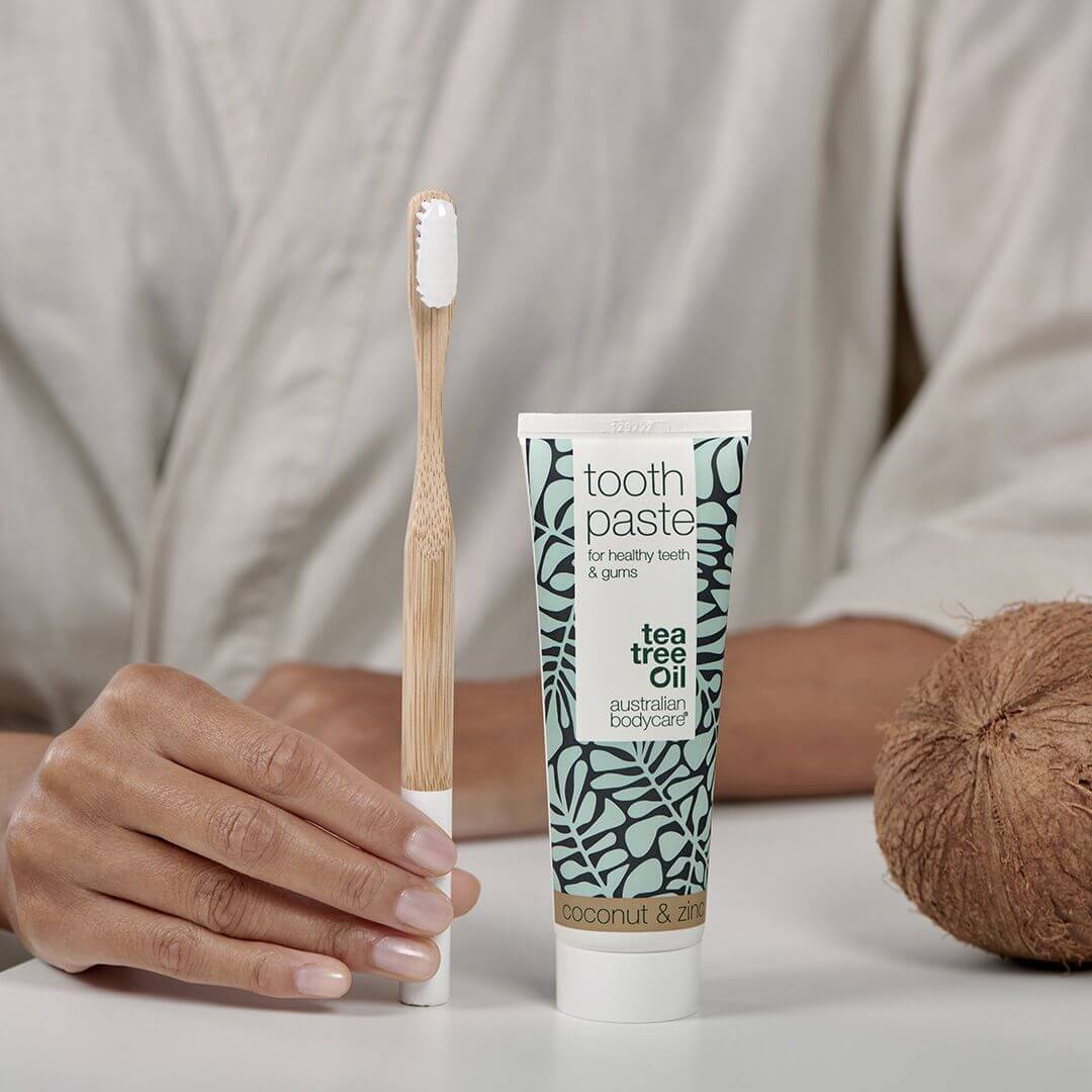 3 ks zubní pasty Tea Tree Oil Coconut & Zinc - Pro každodenní péči o parodontální onemocnění a zánět dásní