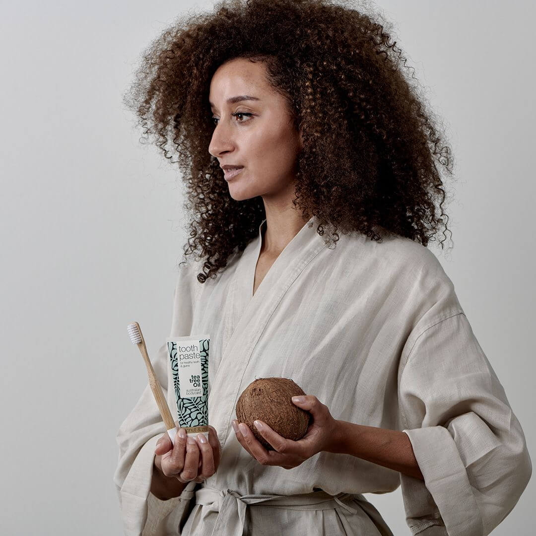 3 ks zubní pasty Tea Tree Oil Coconut & Zinc - Pro každodenní péči o parodontální onemocnění a zánět dásní
