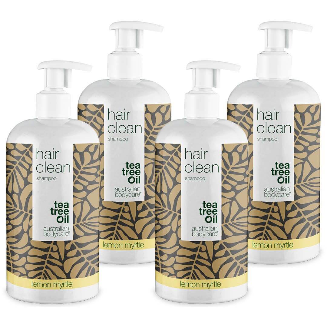 4 Tea Tree šampony 500 ml Lemon Myrtle za cenu 3 — výhodný balíček - Balení 4 šamponů (500 ml): Tea Tree Oil a Lemon Myrtle
