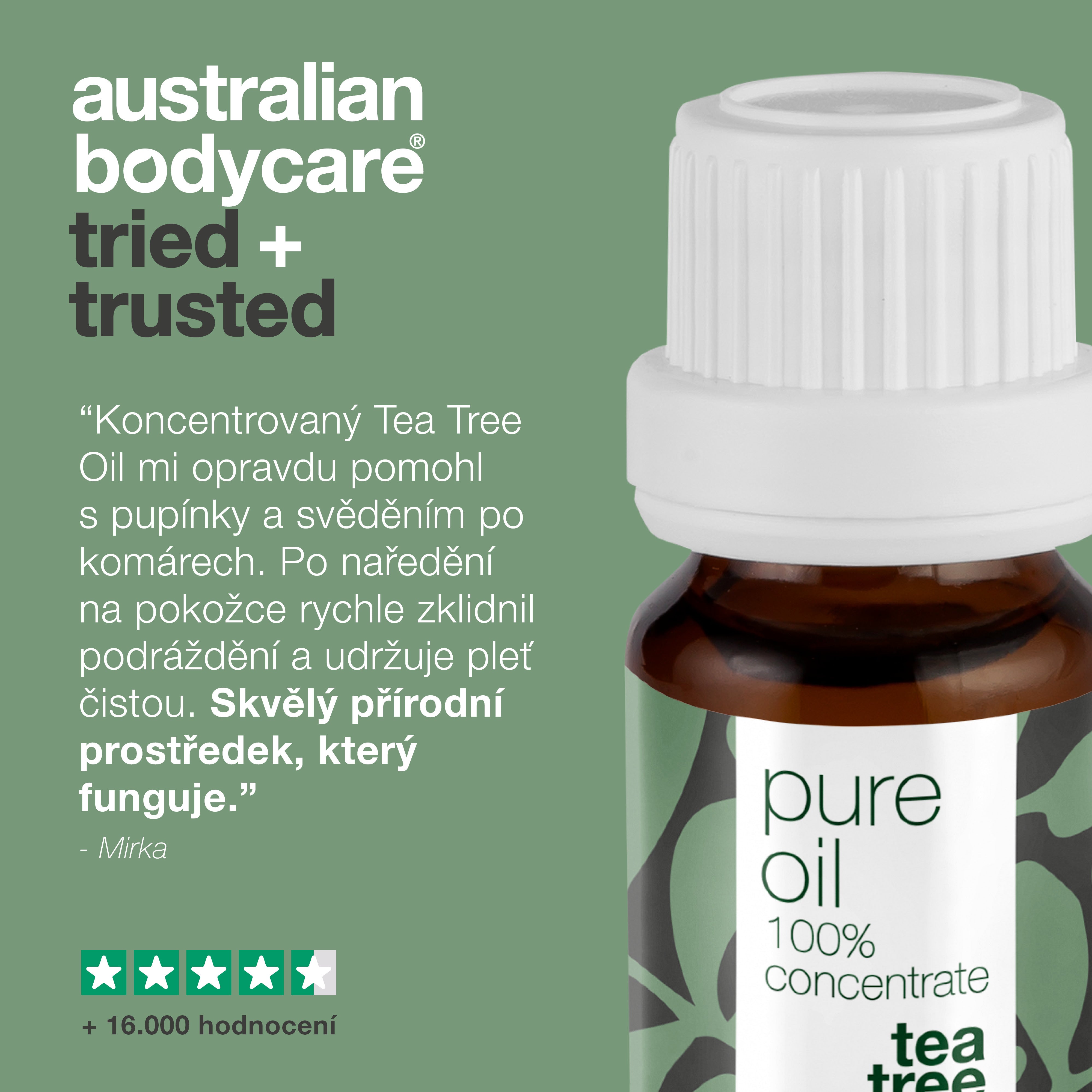 Koncentrovaný Tea Tree Oil na kožní problémy — 100% přírodní a neředěný Tea Tree Oil z Austrálie