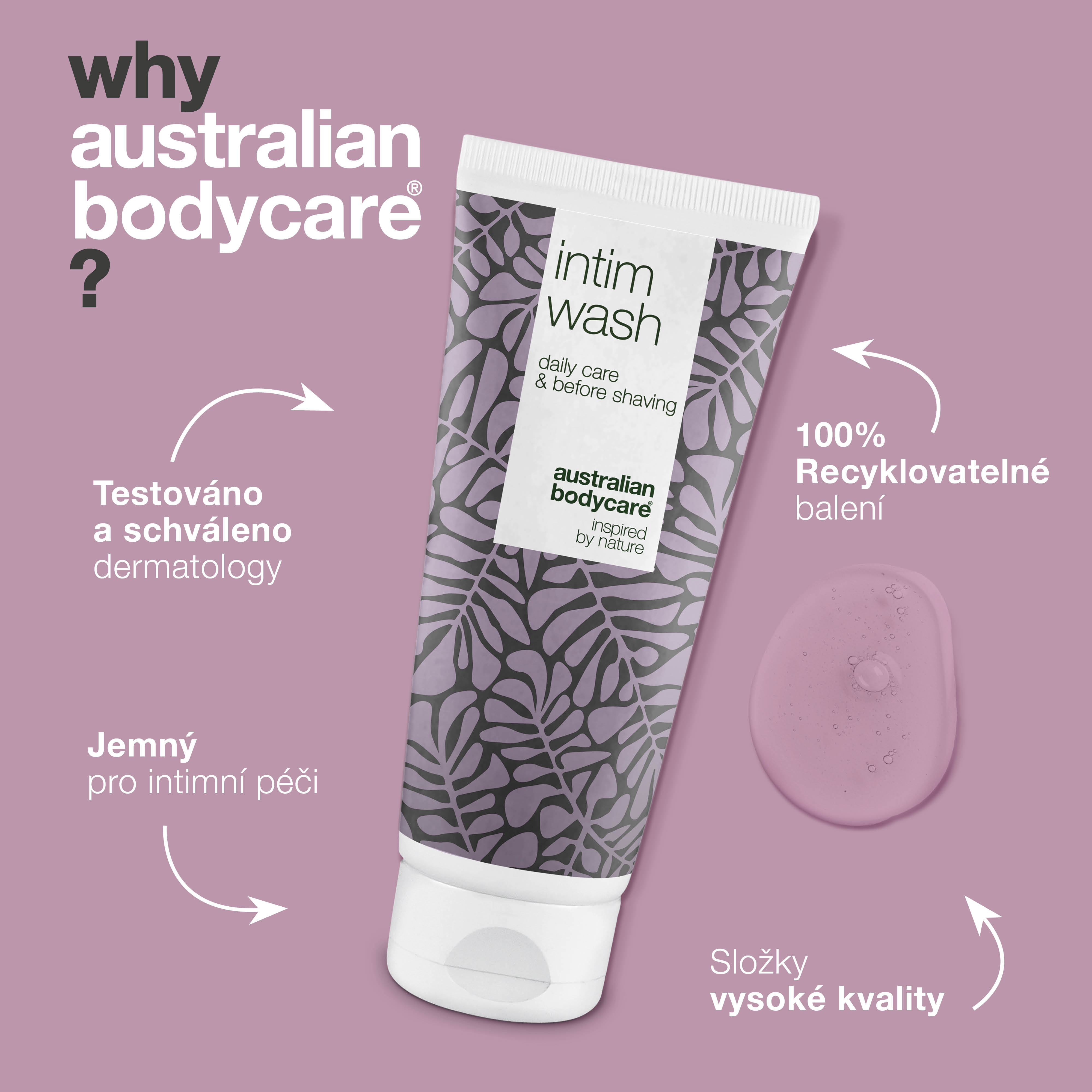 Płyn do higieny intymnej przeciwdziałający nieprzyjemnemu zapachowi i swędzeniu — codzienny płyn do higieny intymnej zawierający naturalne składniki łagodzące nieprzyjemny zapach, swędzenie i podrażnienia. Odpowiedni zarówno dla mężczyzn, jak i kobiet.
