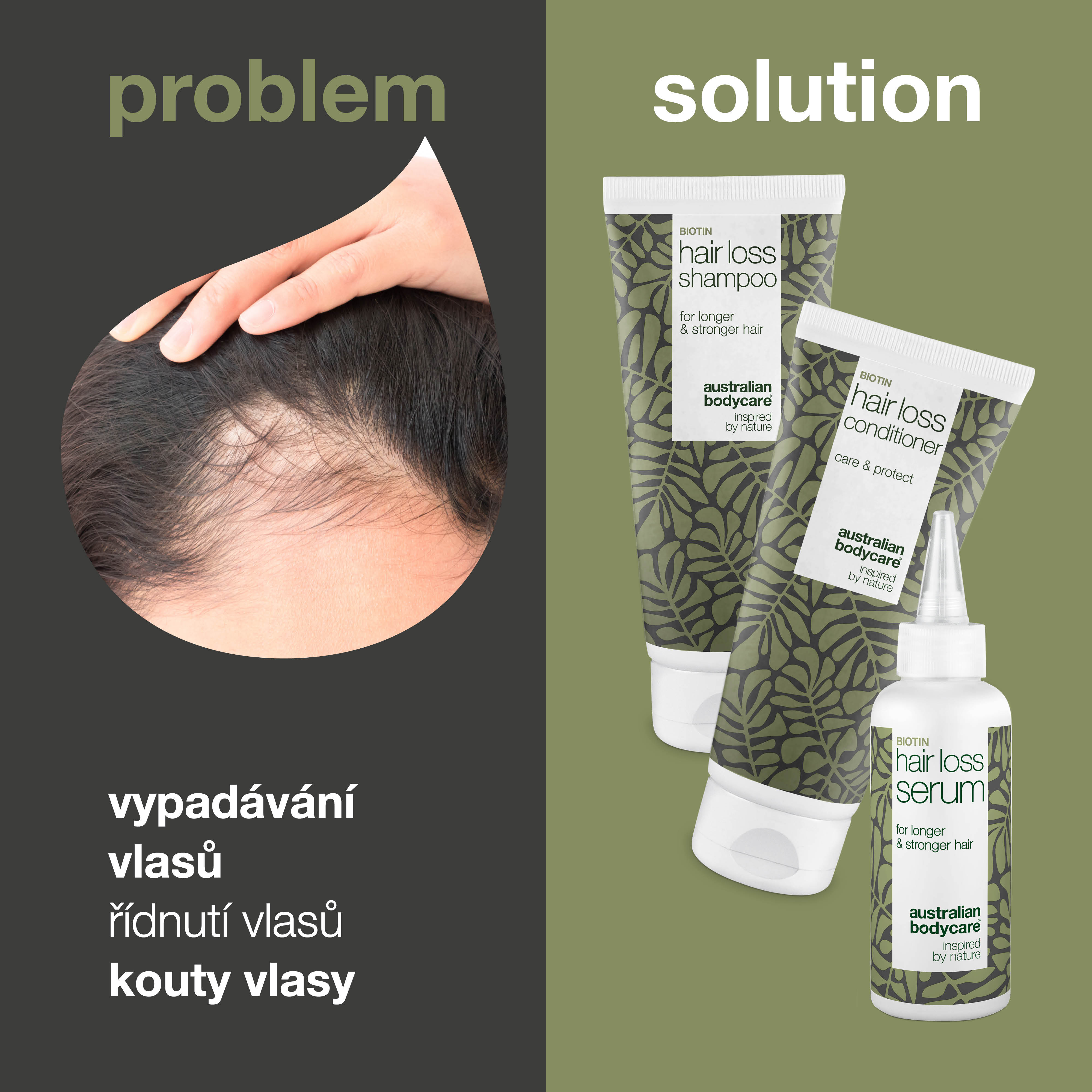 Zestaw produktów przeciw wypadaniu włosów z biotyną i Capilia Longa — 3 produkty do włosów cienkich i cienkich, wypadania, wypadania i przerzedzania się włosów