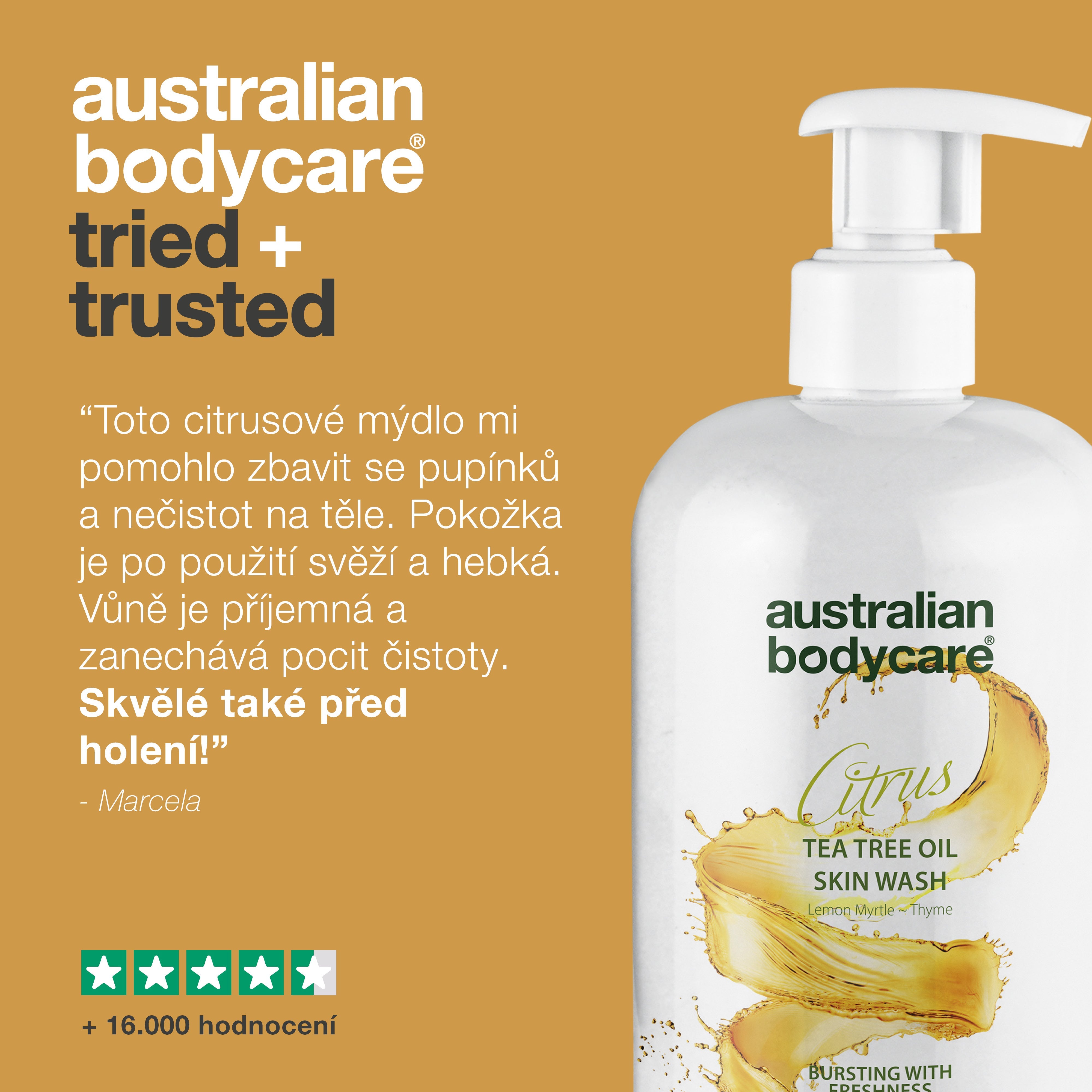 Professional Citrus Skin Cleanser: Profesjonalny płyn do mycia ciała z olejkiem z drzewa herbacianego i cytrusami do codziennego użytku