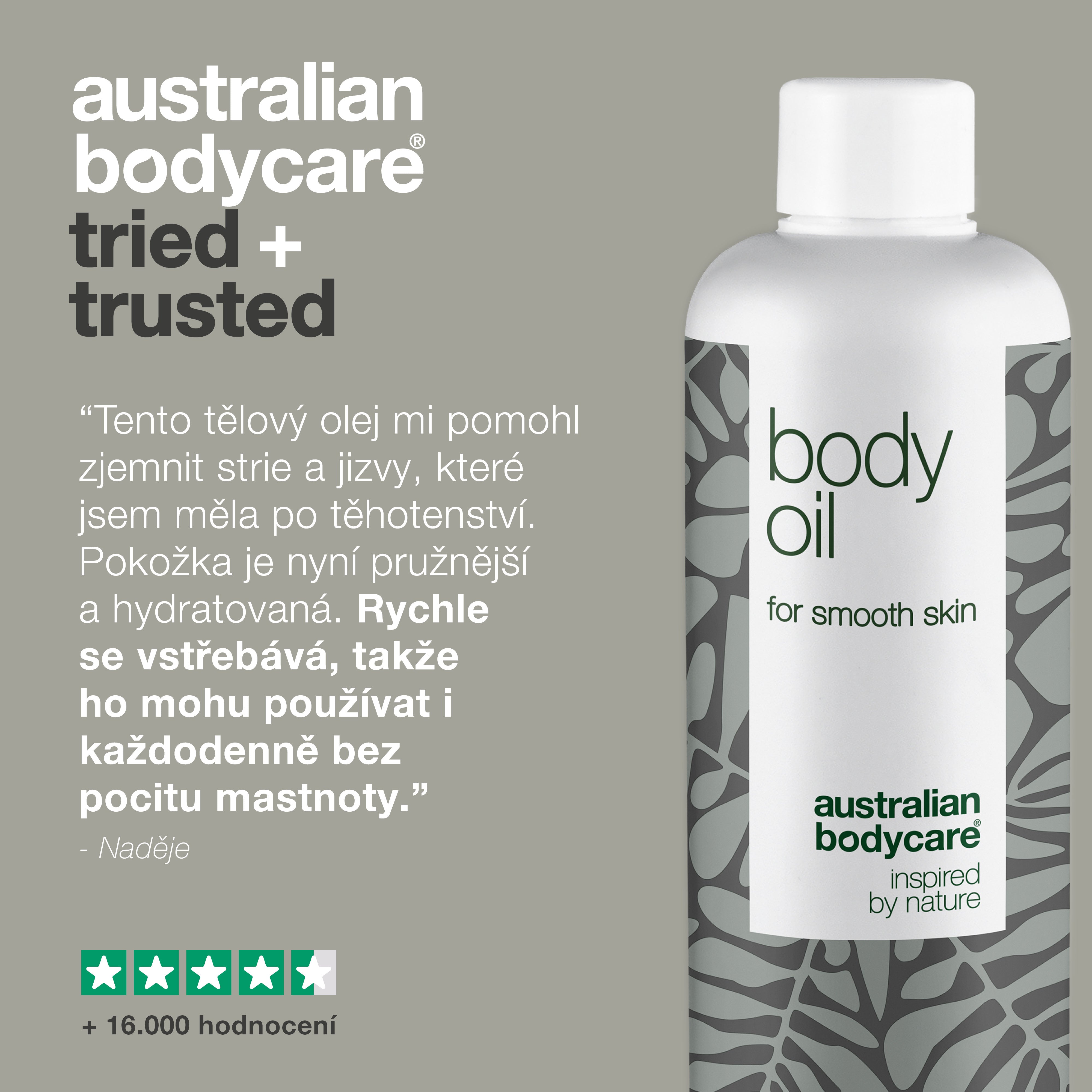 Body Oil – Snižuje strie, jizvy a pigmentové skvrny — Body Oil snižuje strie, jizvy a pigmentové skvrny. Obsahuje mandlový olej, skvalan a vitamín E pro hydratovanou a jemnou pokožku.