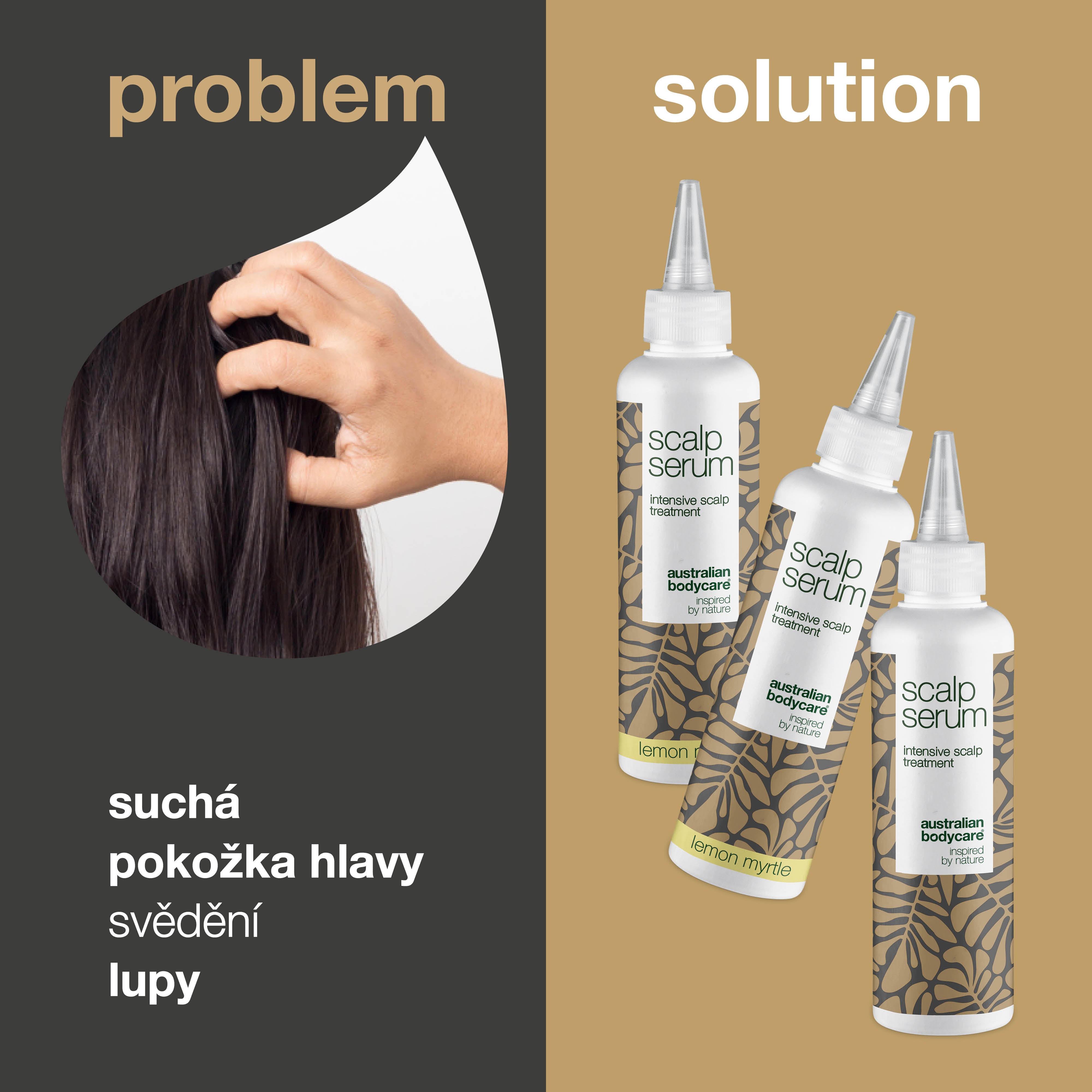 3 za 2 Vlasové sérum 150 ml — Balíček 3 vlasových sér (150 ml): Tea Tree Oil a Lemon Myrtle