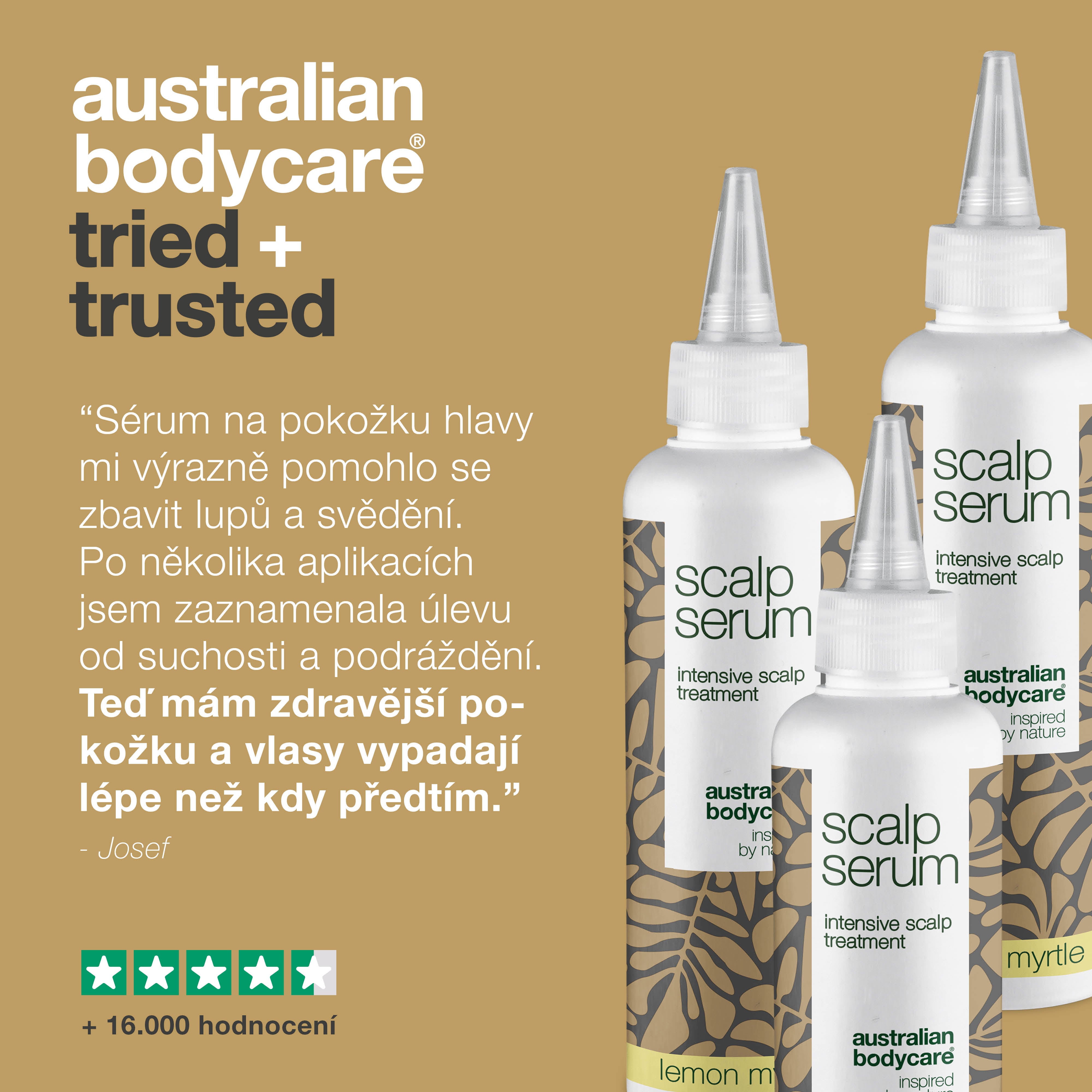 3 za 2 Vlasové sérum 150 ml — Balíček 3 vlasových sér (150 ml): Tea Tree Oil a Lemon Myrtle