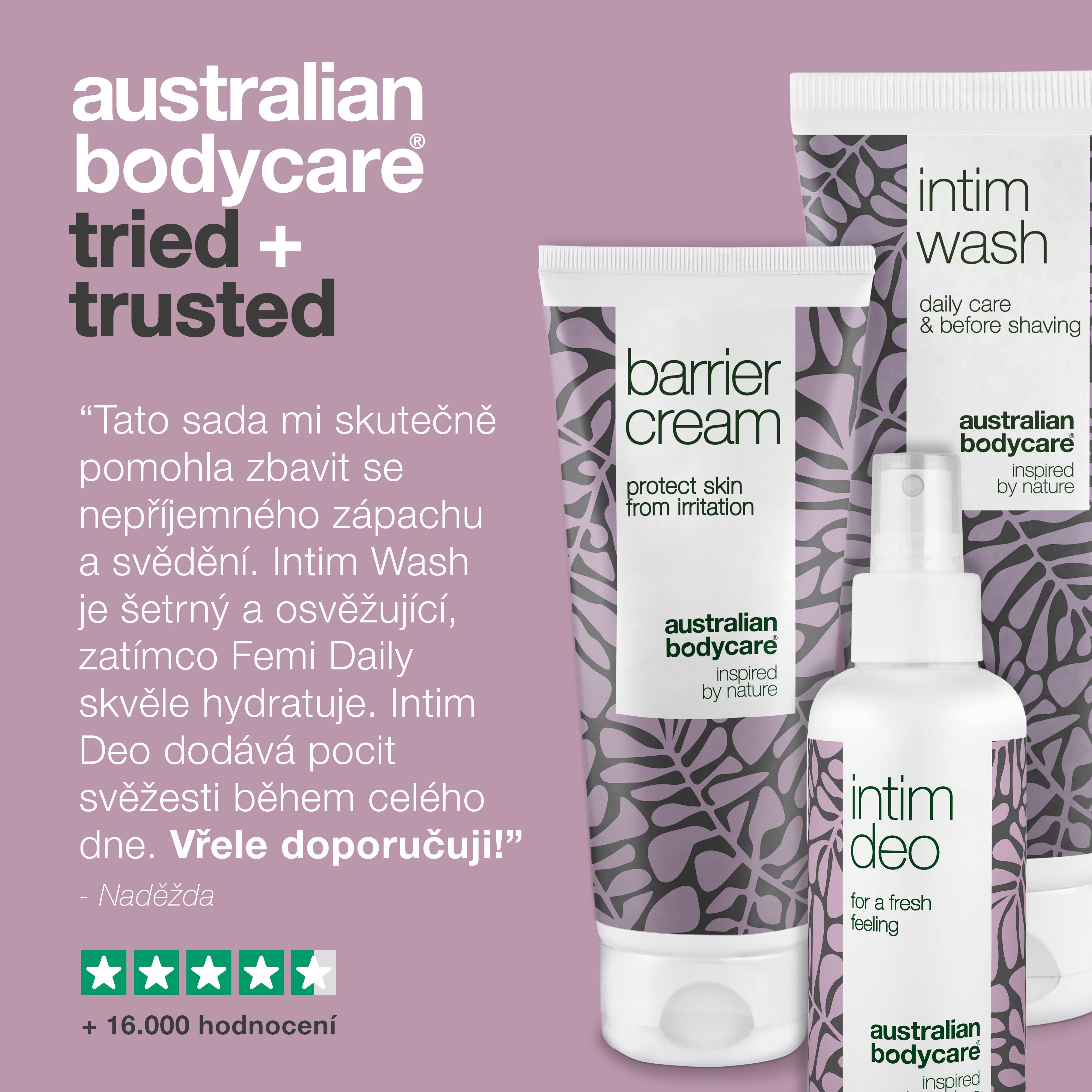 Daily Incontinence Odor Care Kit — 3 produkty minimalizujące nieprzyjemne zapachy intymne związane z nietrzymaniem moczu