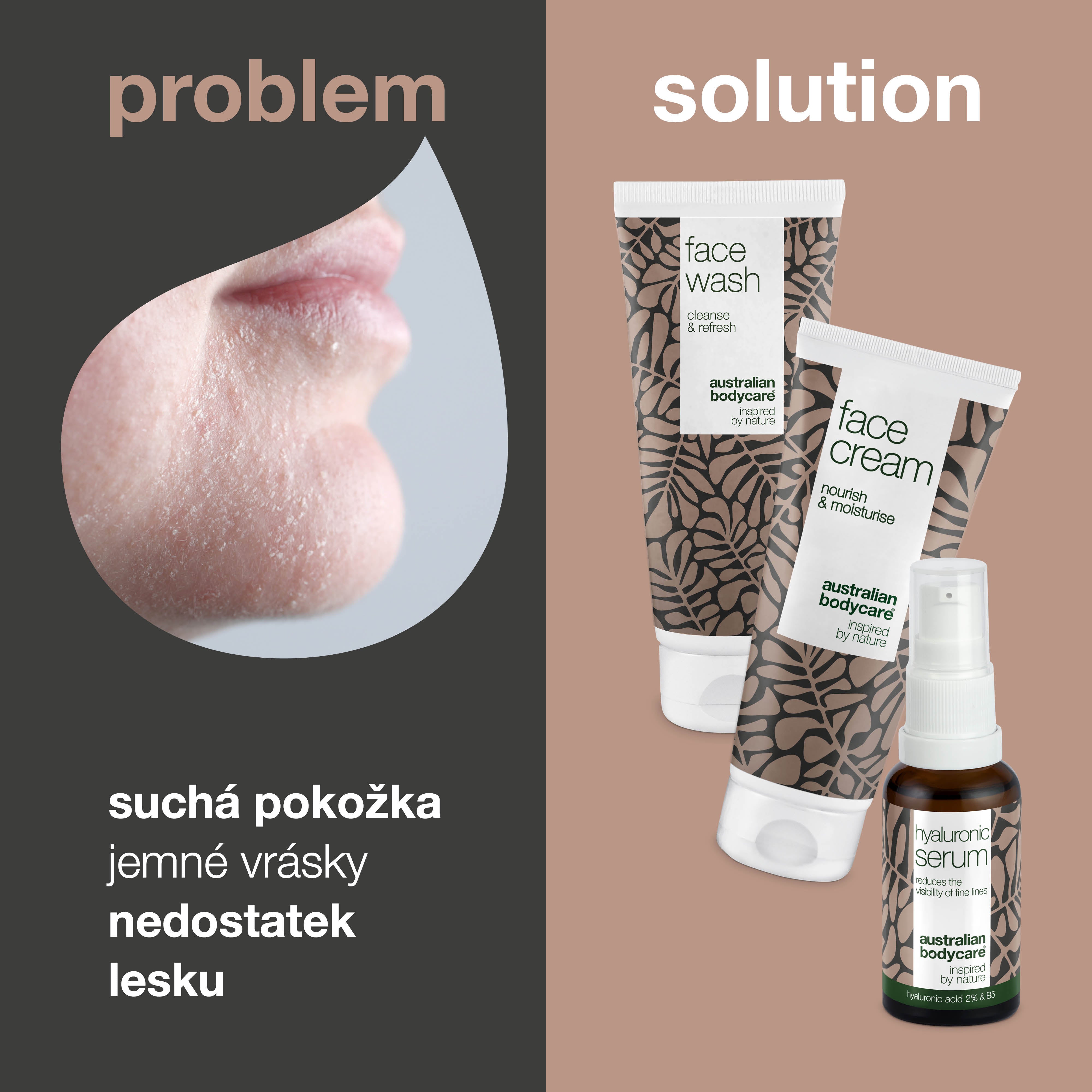 Posilovací sada s kyselinou hyaluronovou pro zářivou a hladkou pleť — 3 produkty pro zářivý vzhled a minimalizaci vrásek