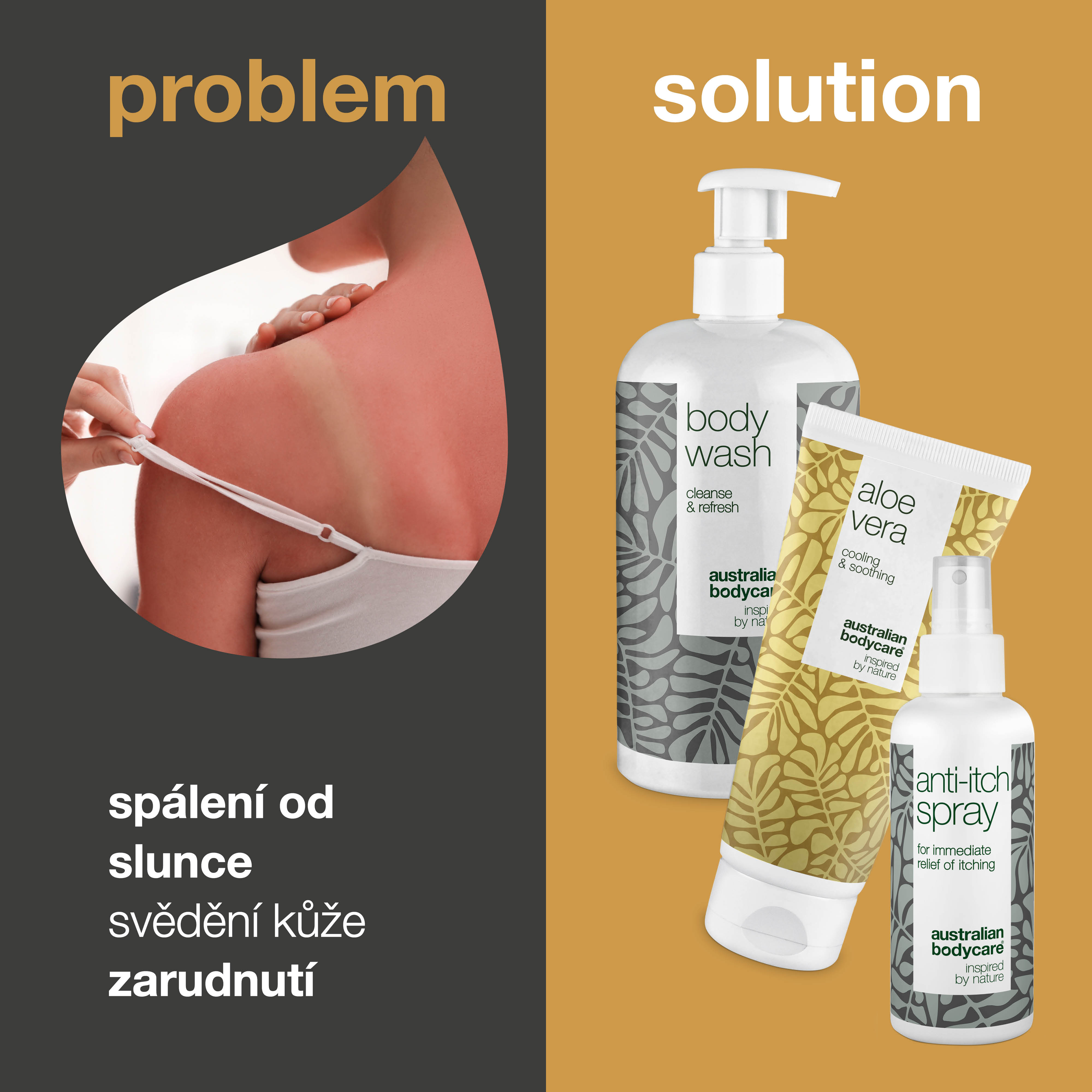 Zestaw po opalaniu dla skóry zaczerwienionej i zniszczonej słońcem: 3 produkty na oparzenia słoneczne, oparzenia i wysypki