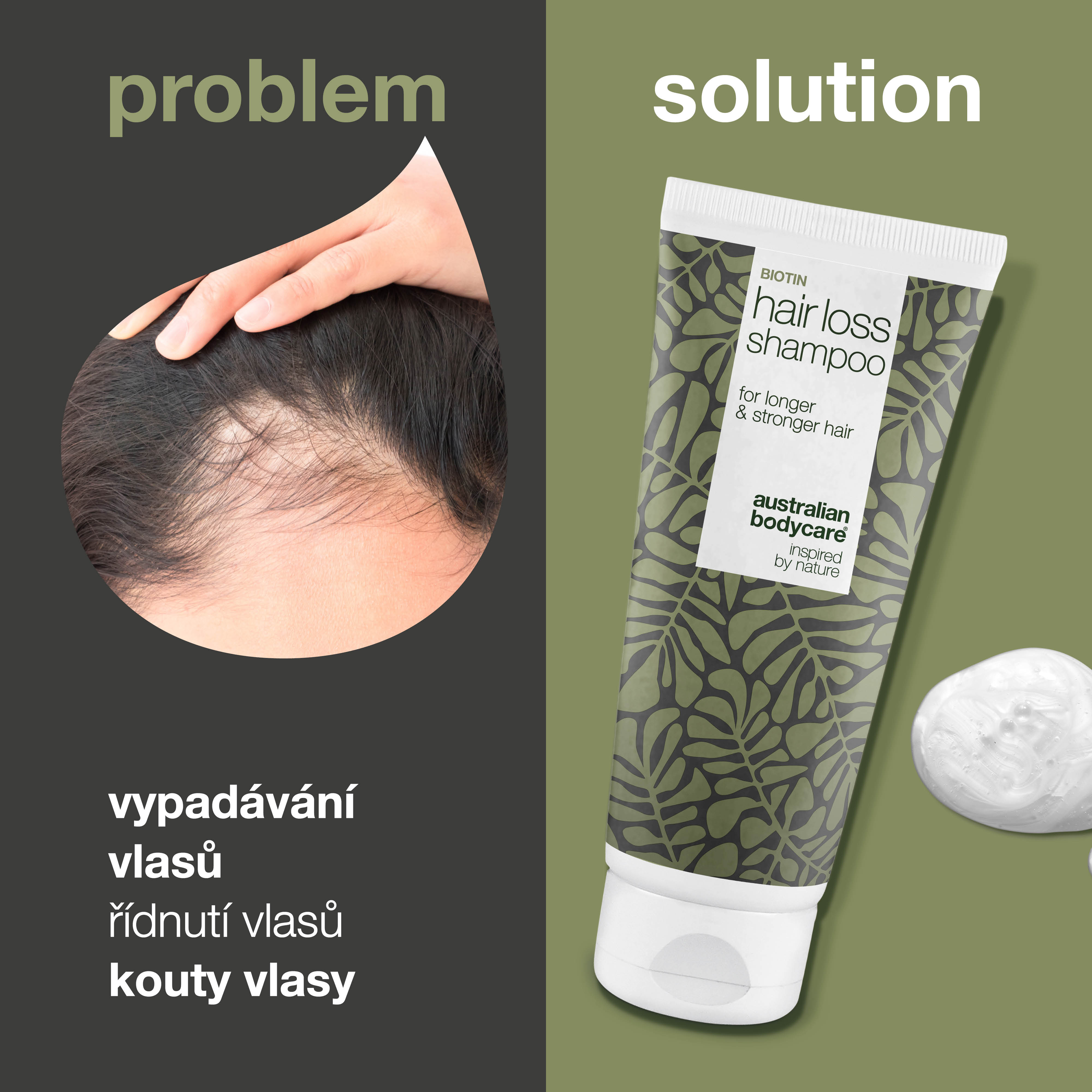 Szampon przeciw wypadaniu włosów do włosów przerzedzających się z biotyną i Capilia Longa — Szampon do włosów cienkich, cienkich i przerzedzających się