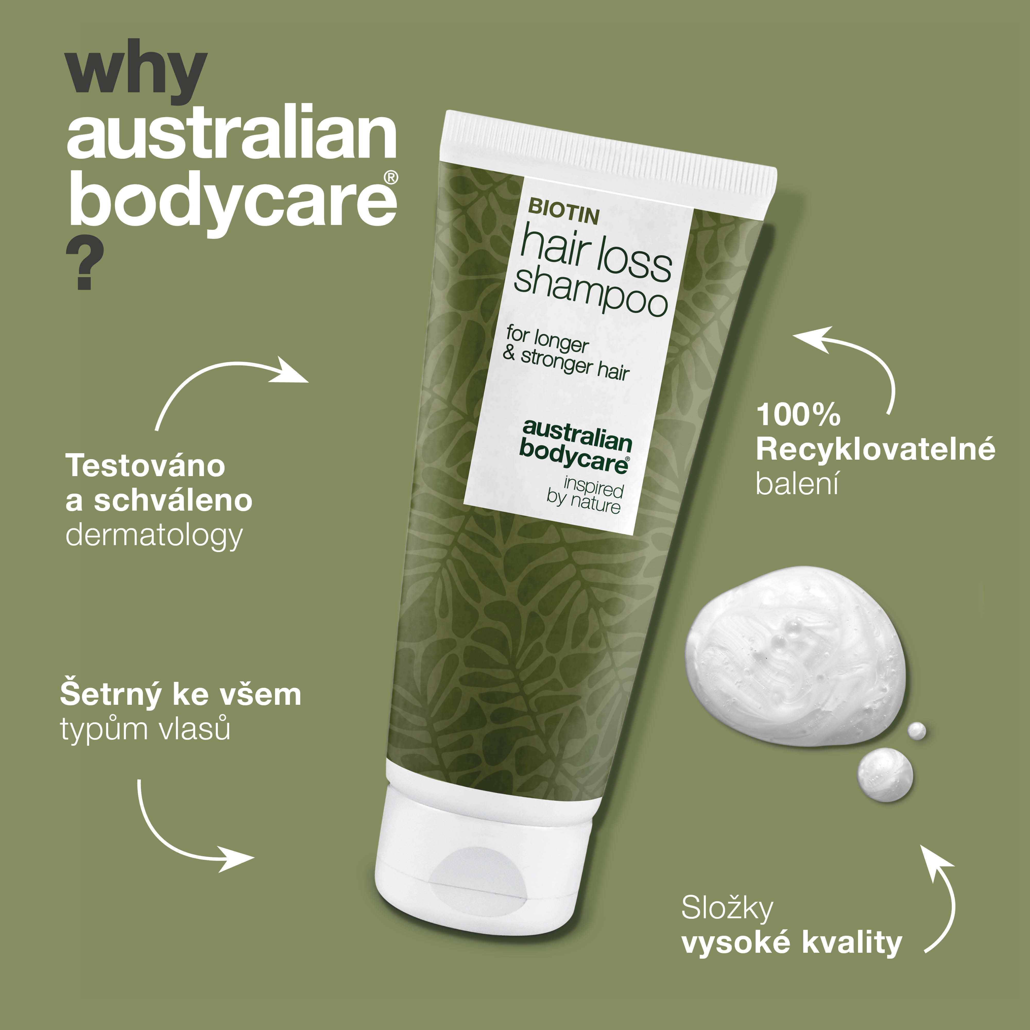 Šampon redukuje vypadávání a řídnutí vlasů —  Šampon redukuje vypadávání vlasů a posiluje je díky biotinu, kofeinu a Capilia Longa, které revitalizují pokožku hlavy a stimulují kořínky.