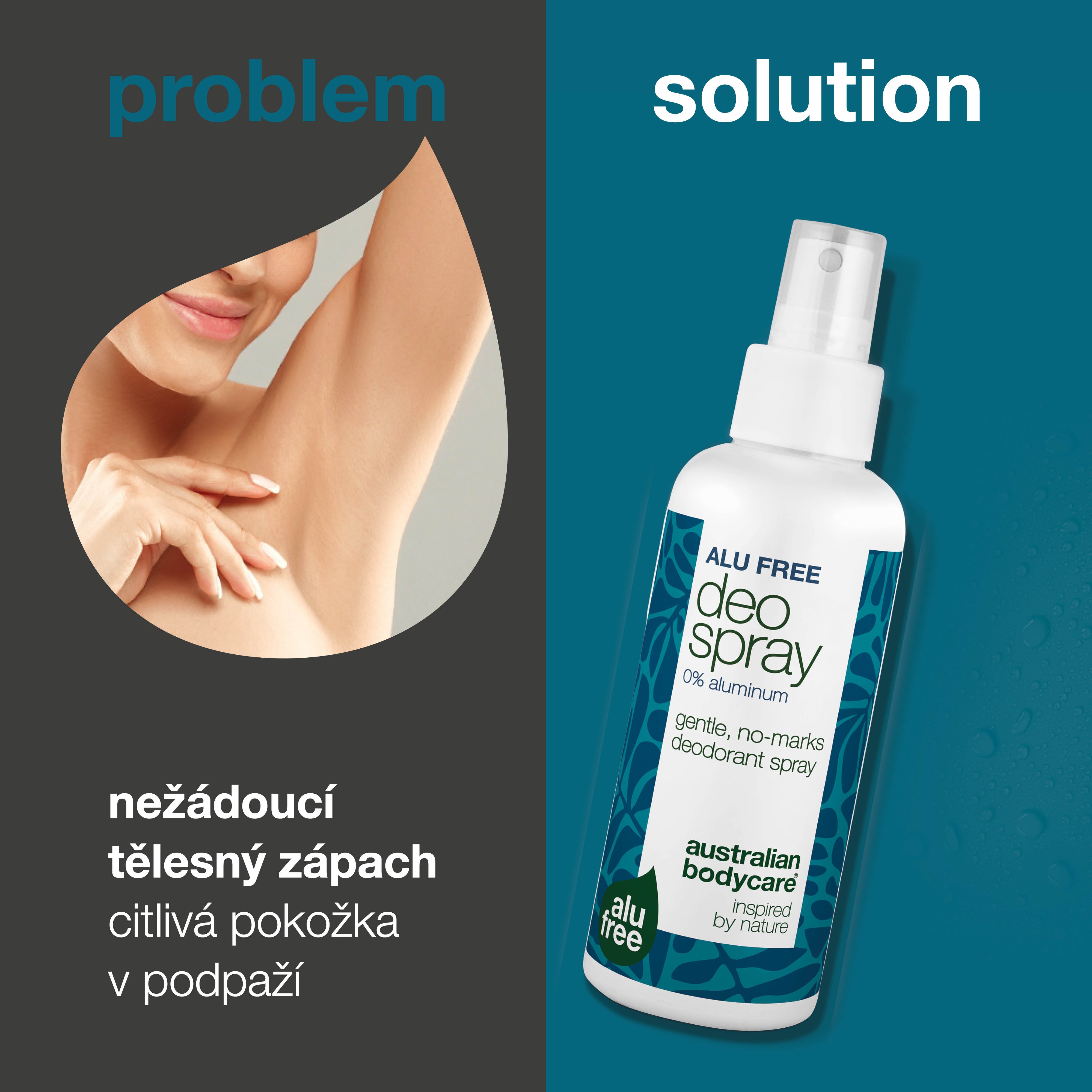 Dezodorant w sprayu bez aluminium – Naturalna świeżość – Skuteczny dezodorant bez aluminium z naturalnymi składnikami. Zwalcza nieprzyjemne zapachy, szybko schnie i zapewnia świeżość przez cały dzień. Delikatny dla skóry.