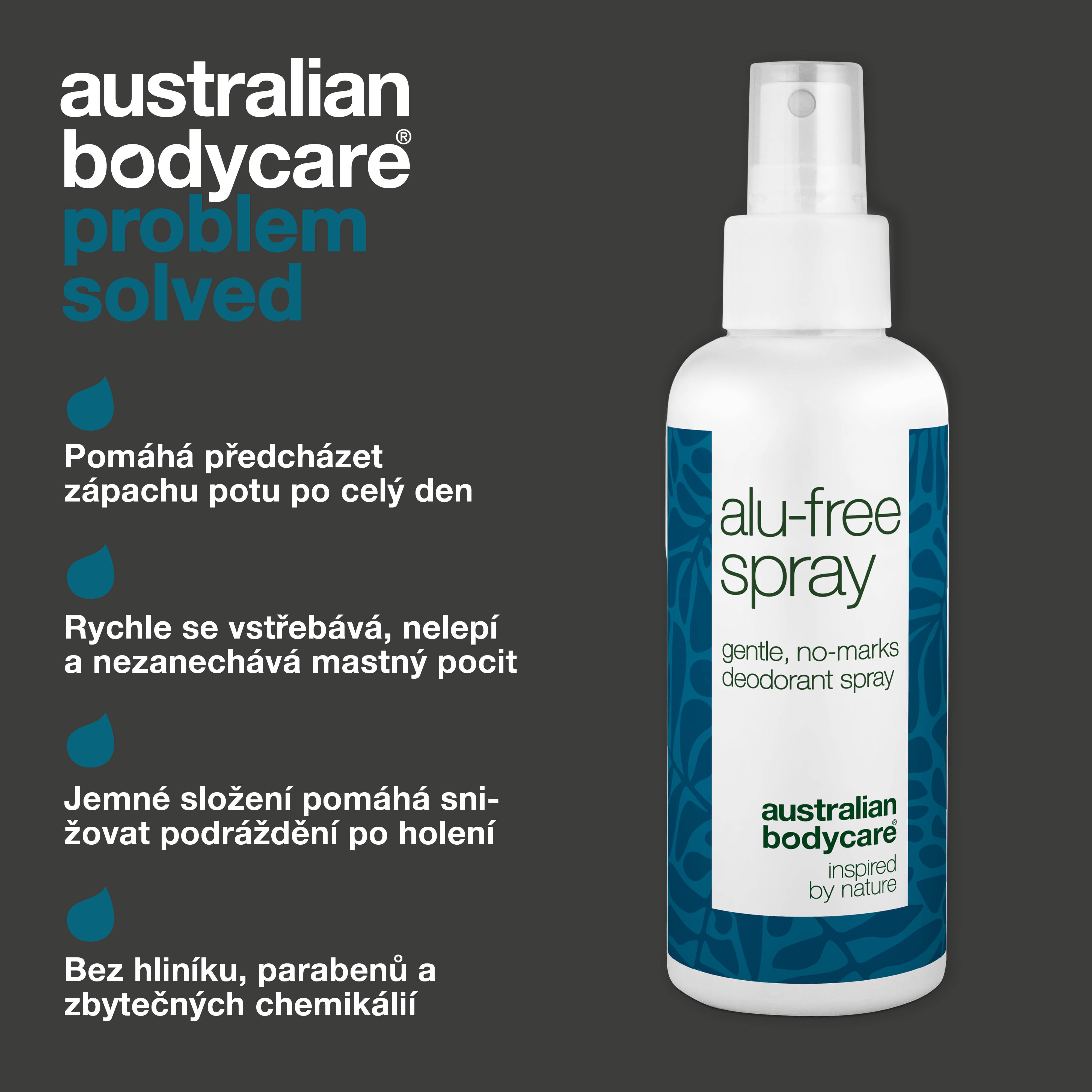 Dezodorant w sprayu bez aluminium – Naturalna świeżość – Skuteczny dezodorant bez aluminium z naturalnymi składnikami. Zwalcza nieprzyjemne zapachy, szybko schnie i zapewnia świeżość przez cały dzień. Delikatny dla skóry.