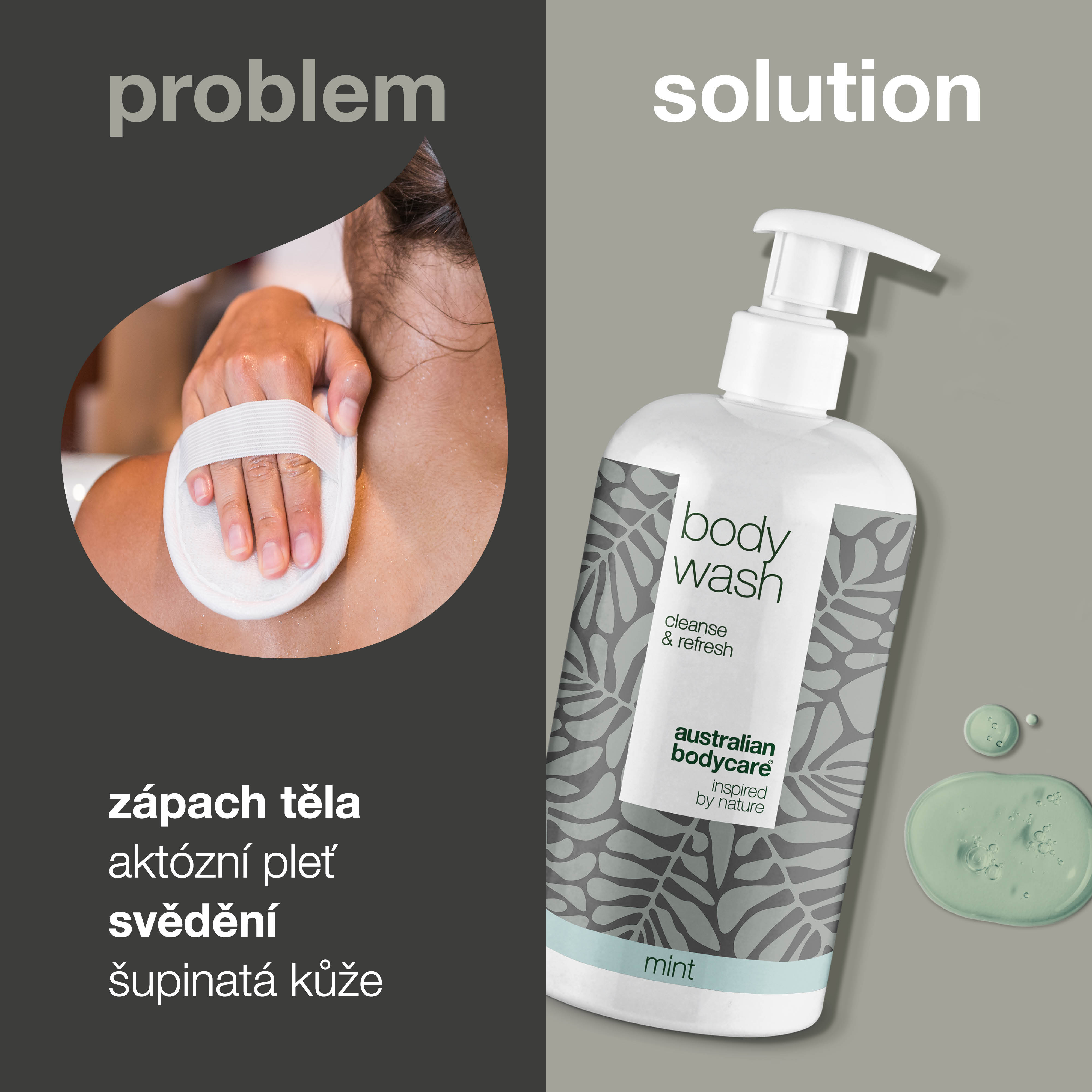 4 za cenu 3 Tea Tree tělové mycí prostředky 500 ml Mint - výhodná nabídka — Balení 4 tělových mycích prostředků (500 ml): Tea Tree Oil Mint