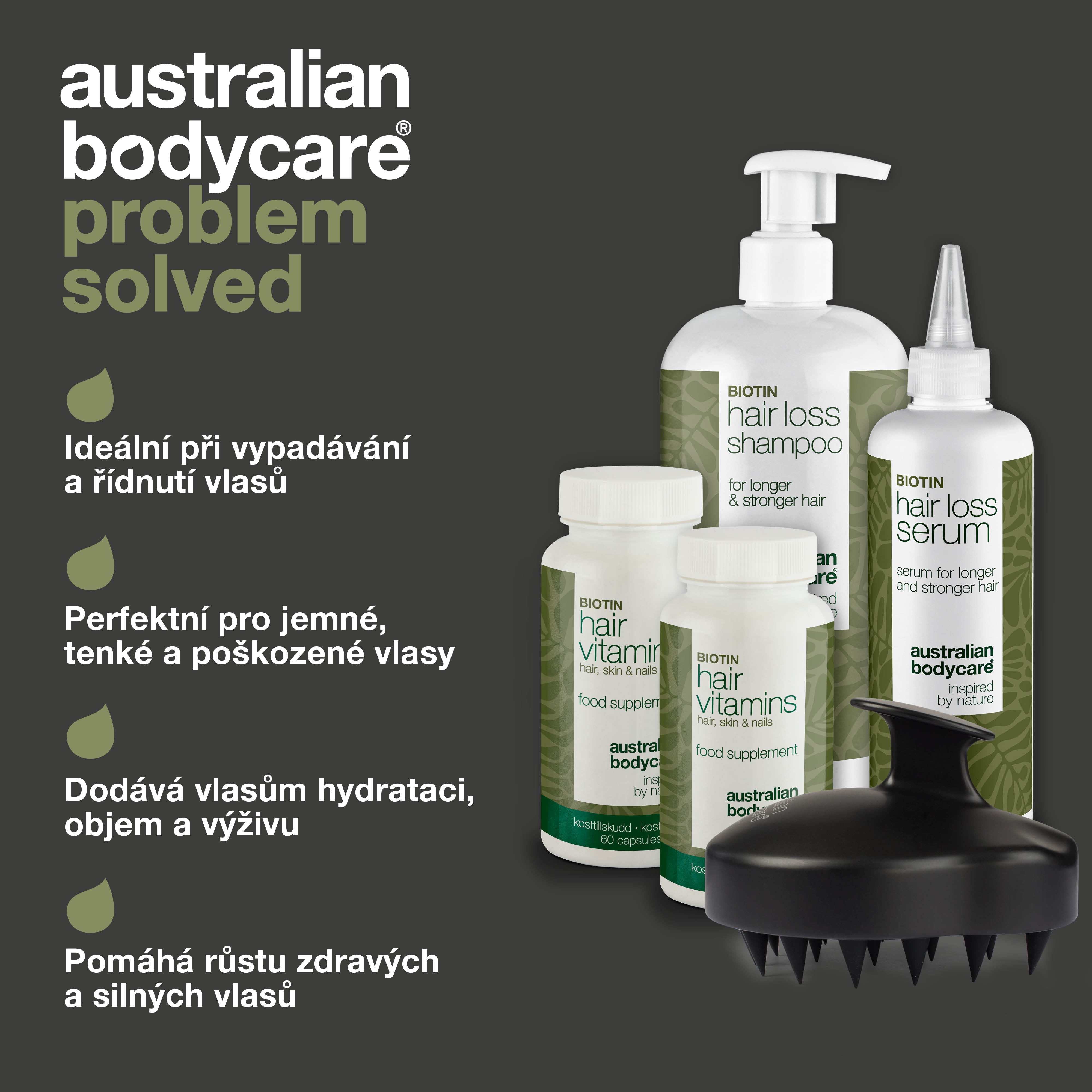 Kompletní balíček proti vypadávání vlasů s produkty XL — 5 produktů pro každodenní péči při vypadávání vlasů, jemných a řídkých vlasech
