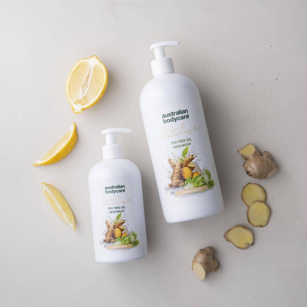 Profesionální pleťový gel Ginger & Lemon — Profesionální tělový gel s Tea Tree Oil a zázvorem