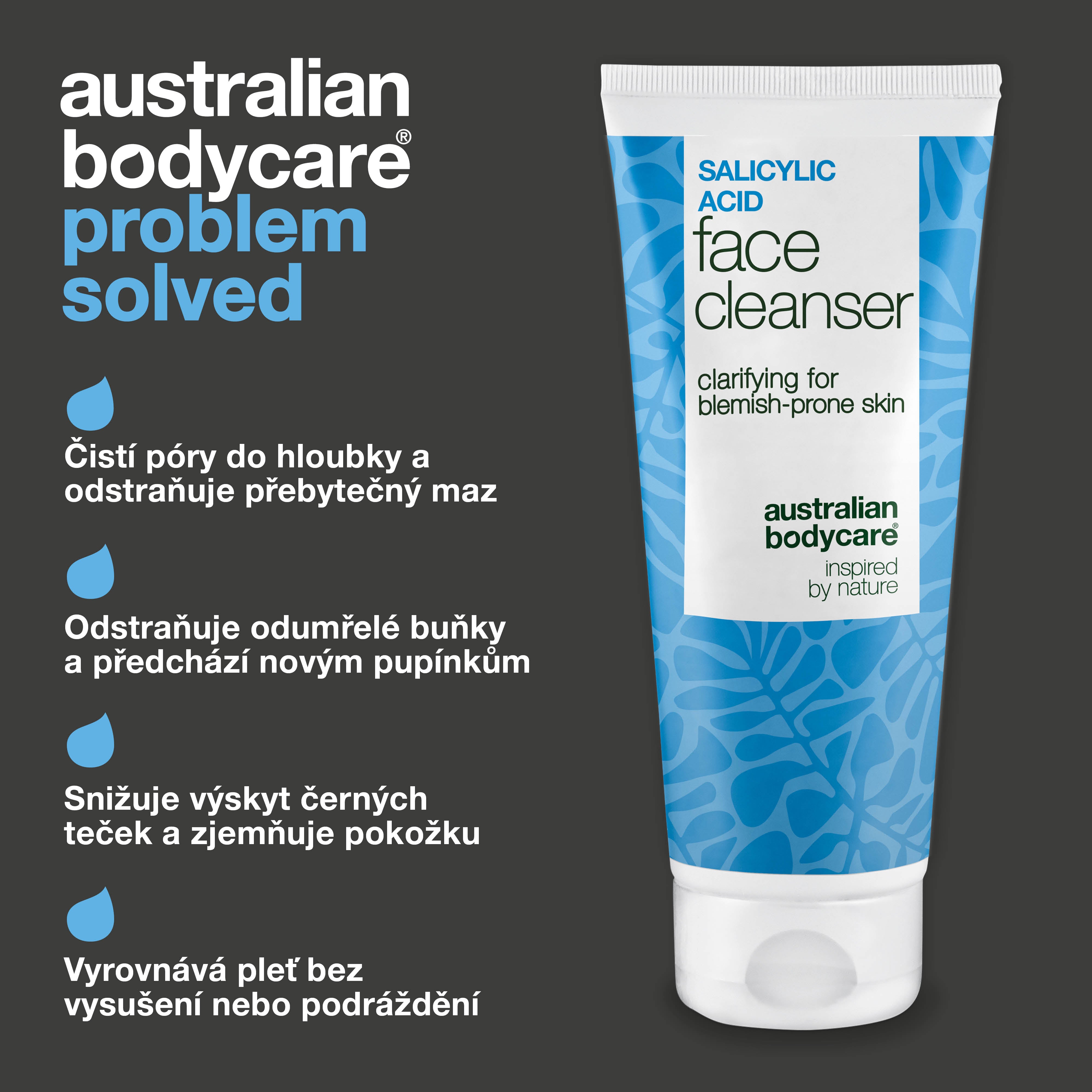 Čisticí gel s kyselinou salicylovou – čistí póry a snižuje pupínky, černé tečky a mastnotu