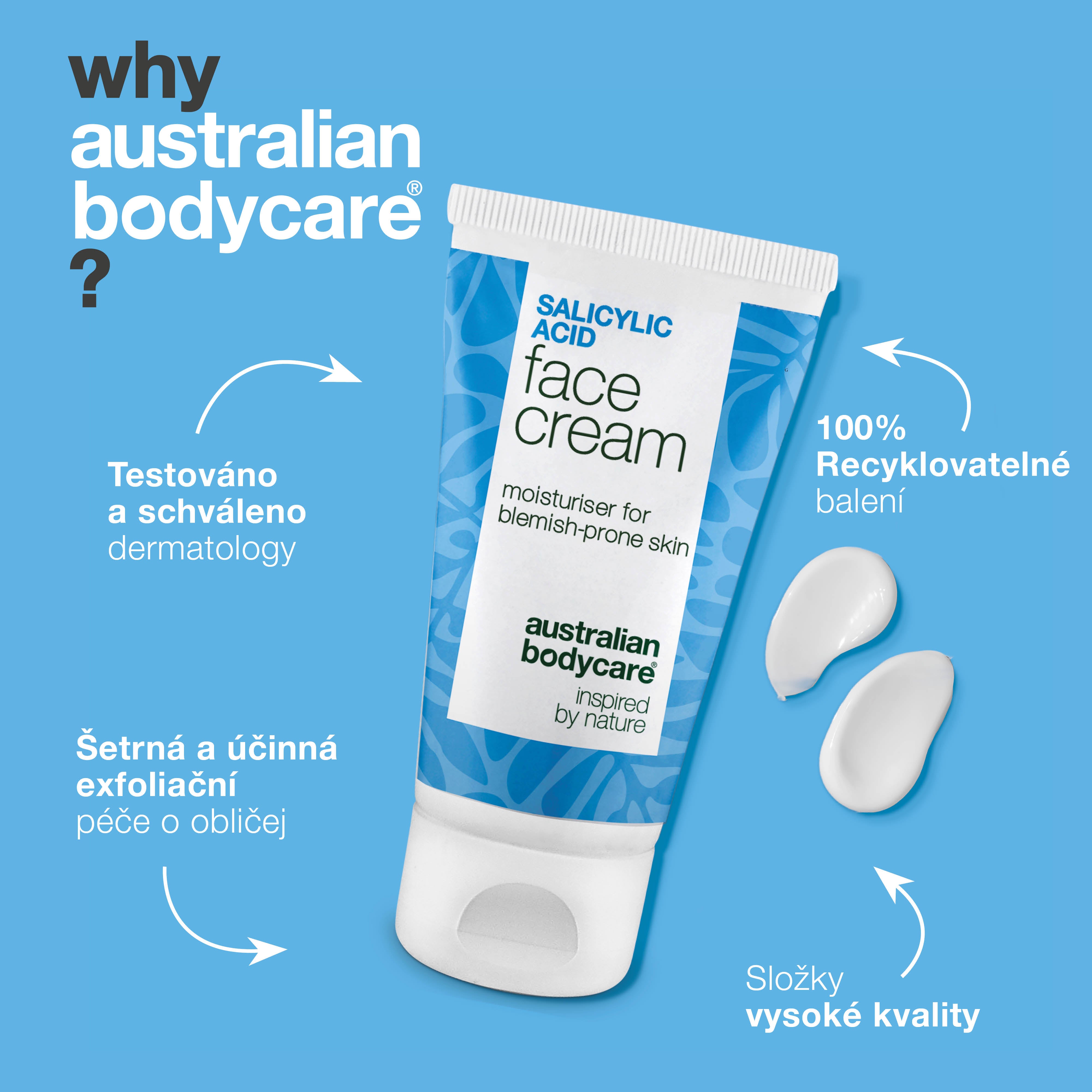 Pleťový krém s kyselinou salicylovou – redukuje pupínky a černé tečky, čistí póry a omezuje mastnotu