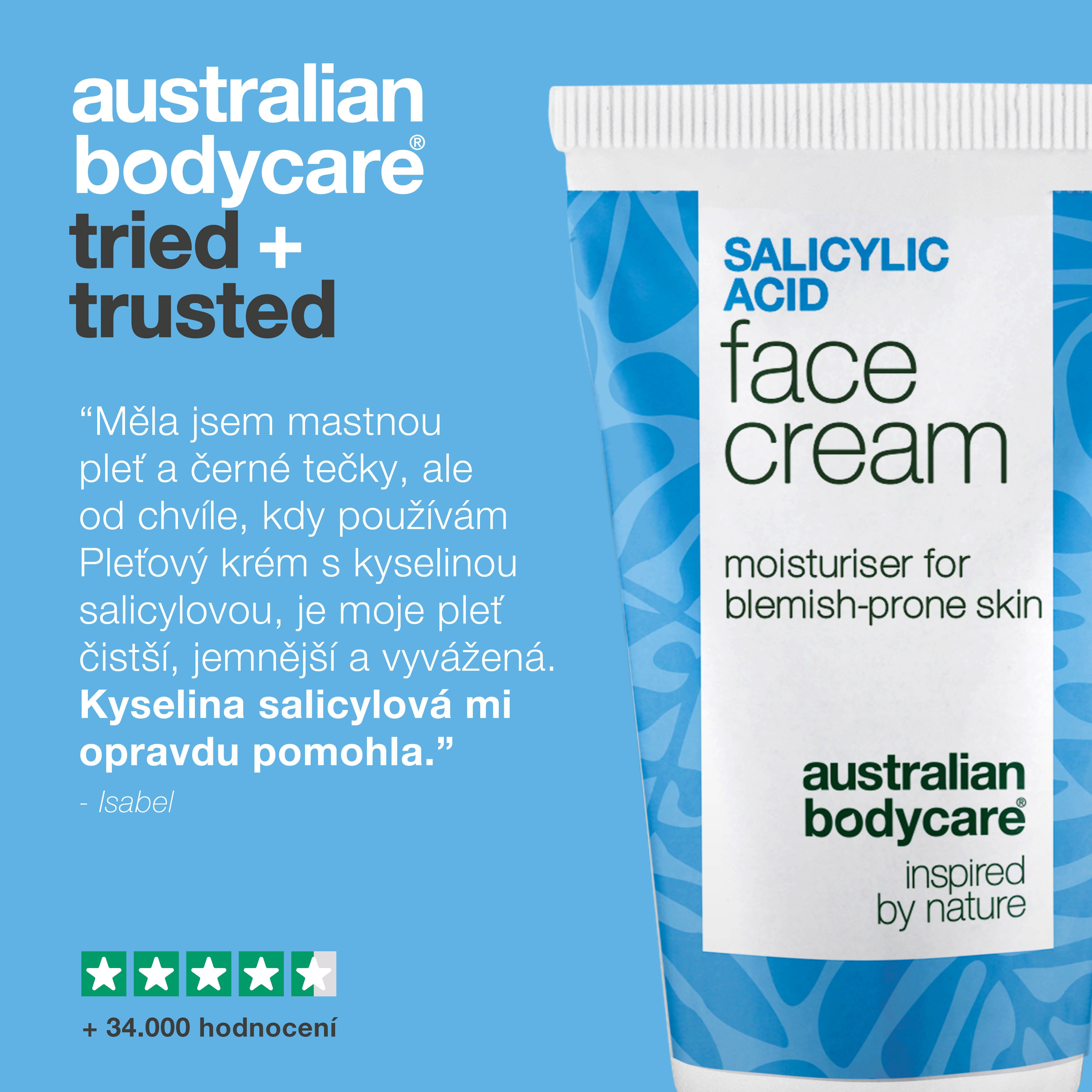 Pleťový krém s kyselinou salicylovou – redukuje pupínky a černé tečky, čistí póry a omezuje mastnotu
