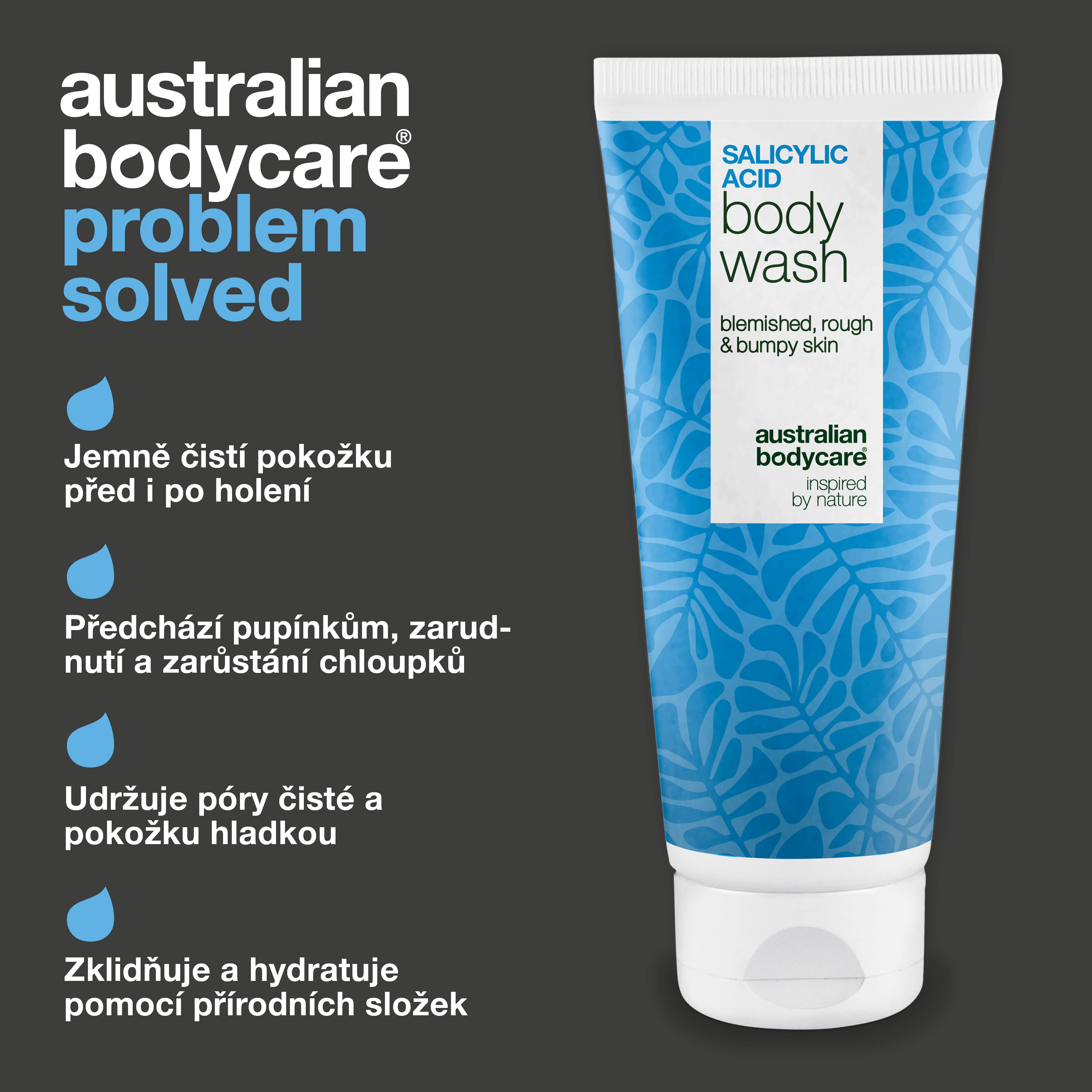 Čisticí gel s kyselinou salicylovou – proti zarůstajícím chloupkům a podráždění po holení