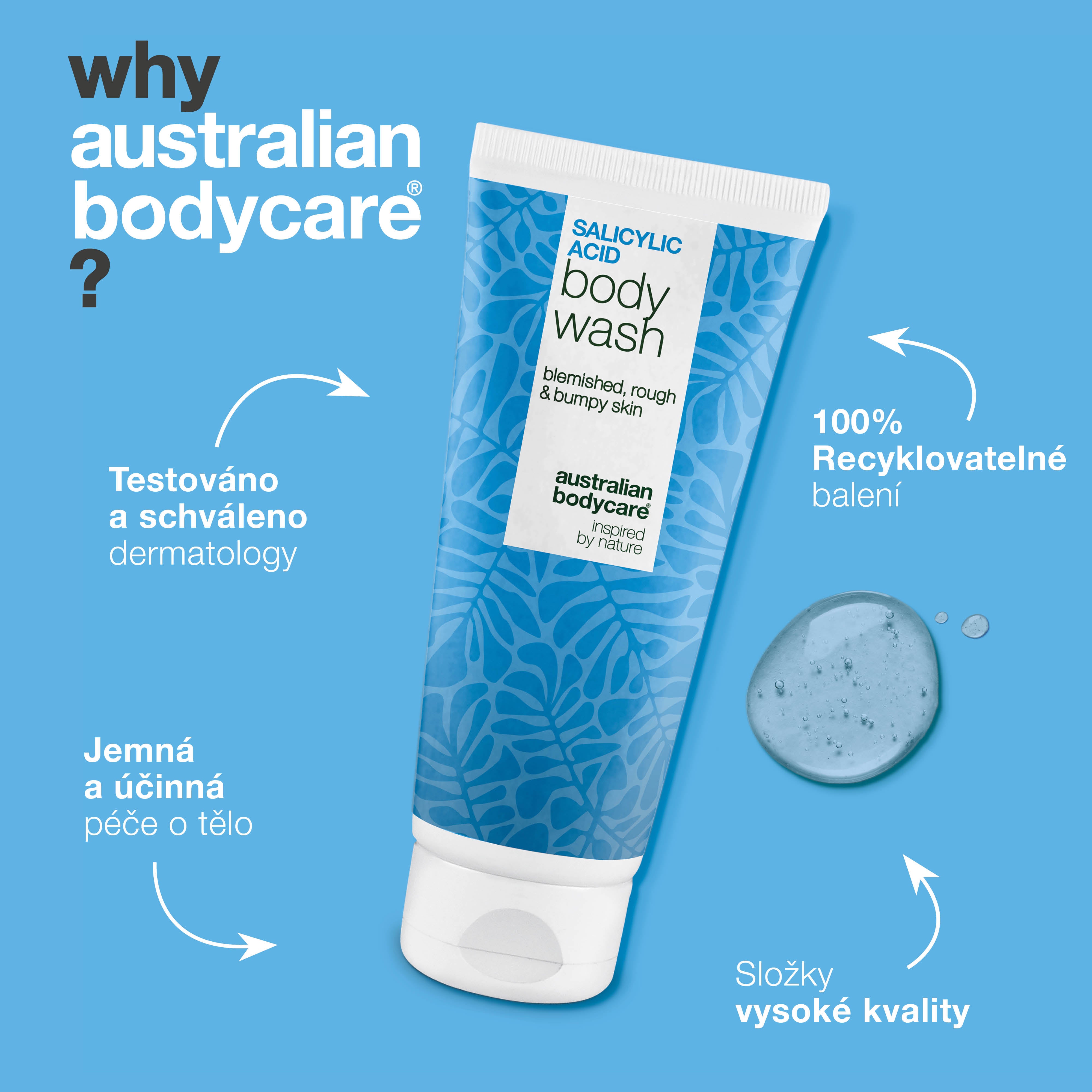 Čisticí gel s kyselinou salicylovou – proti zarůstajícím chloupkům a podráždění po holení