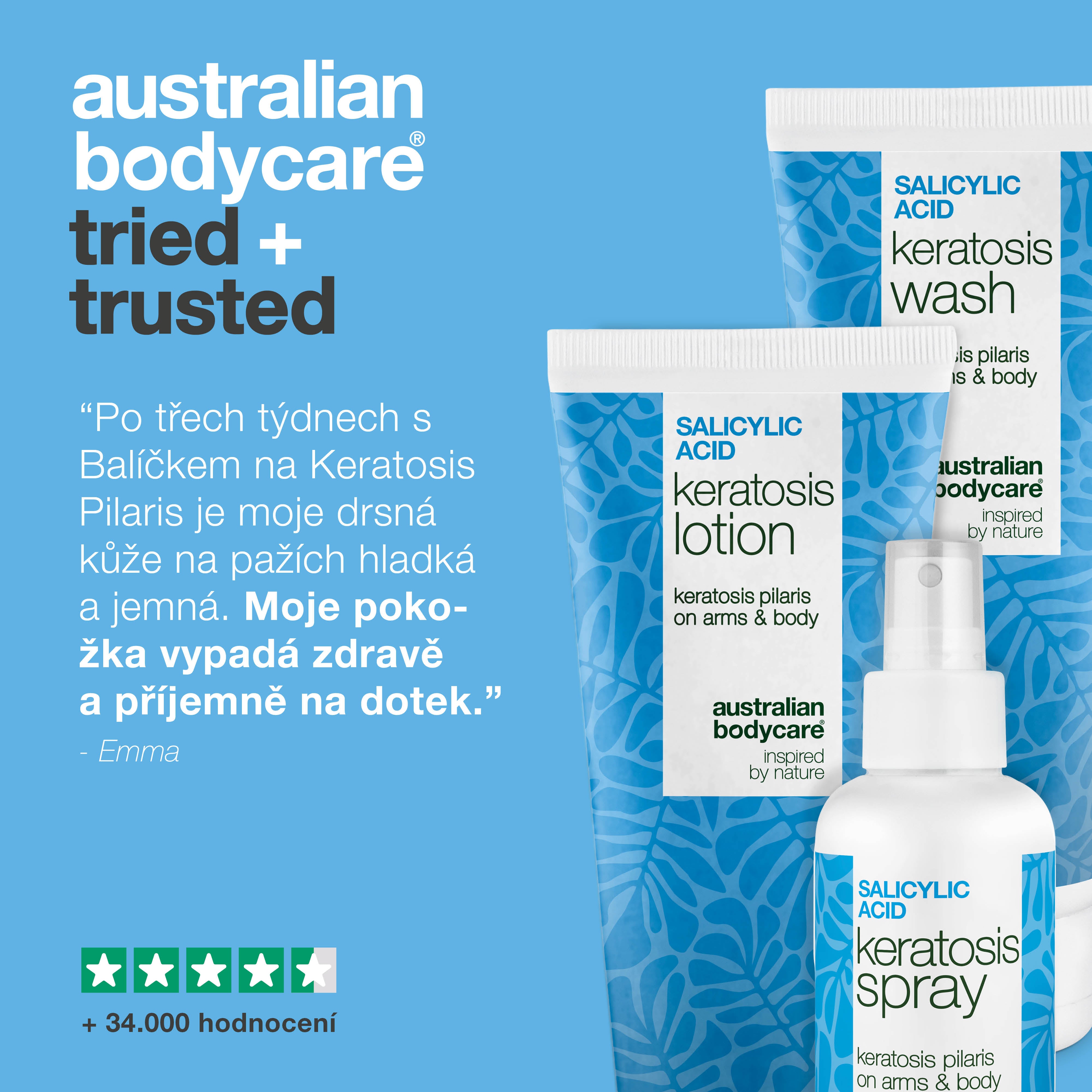 Balíček na Keratosis Pilaris – Vyhlazuje drsnou pokožku — Tělová péče proti Keratosis Pilaris redukuje suchou, hrubou kůži. Pomáhá při kuřecí kůži a nerovné textuře.