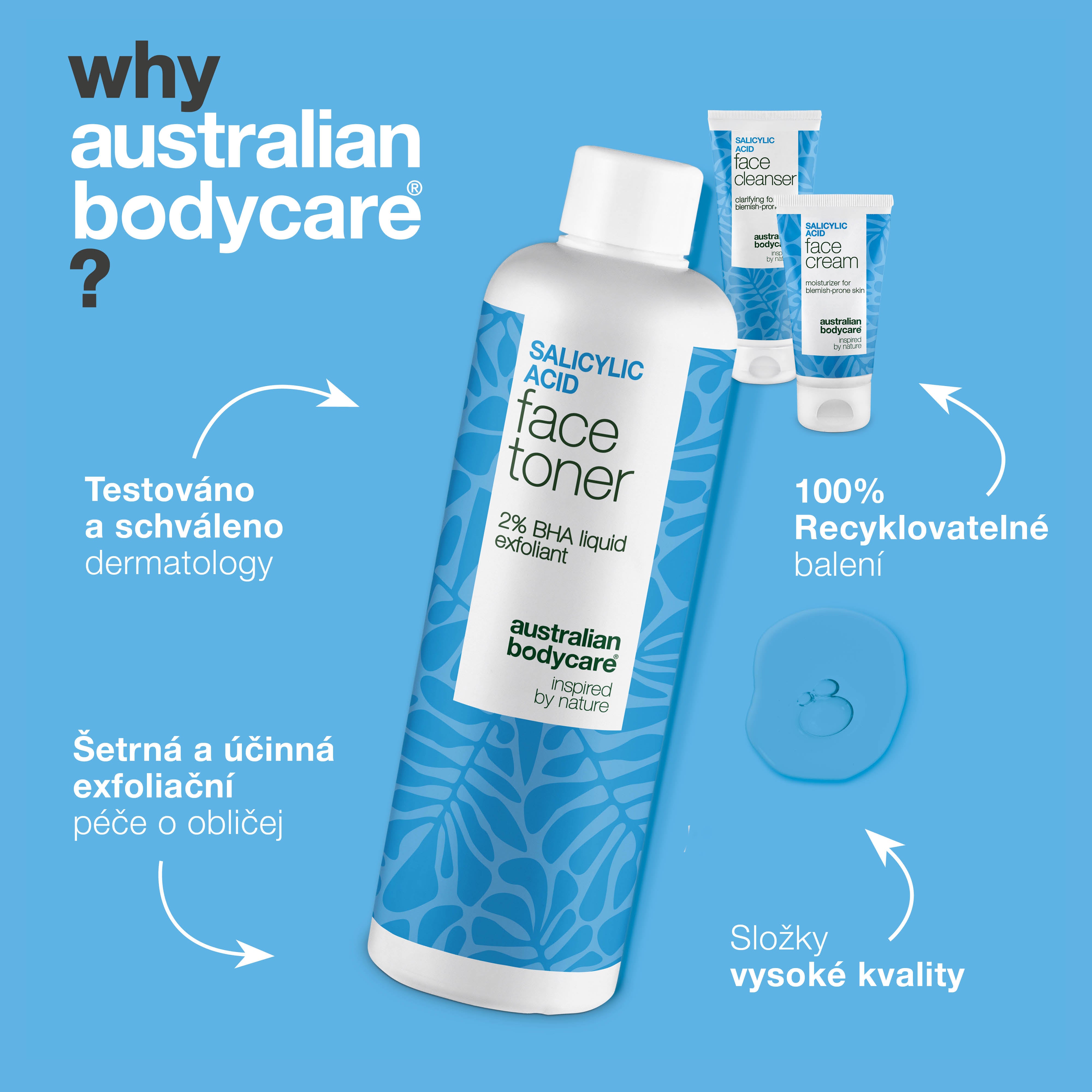 Sada proti černým tečkám a ucpaným pórům s kyselinou salicylovou – hloubkové čištění pro hladkou pleť