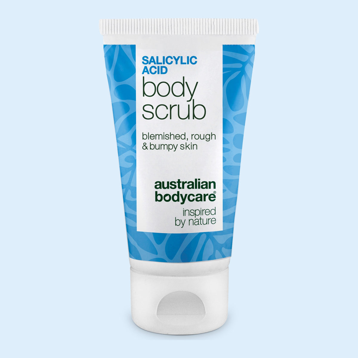 Salicylic Acid Body Scrub 50 ml od Australian Bodycare, modrobílá tuba s odklápěcím víčkem