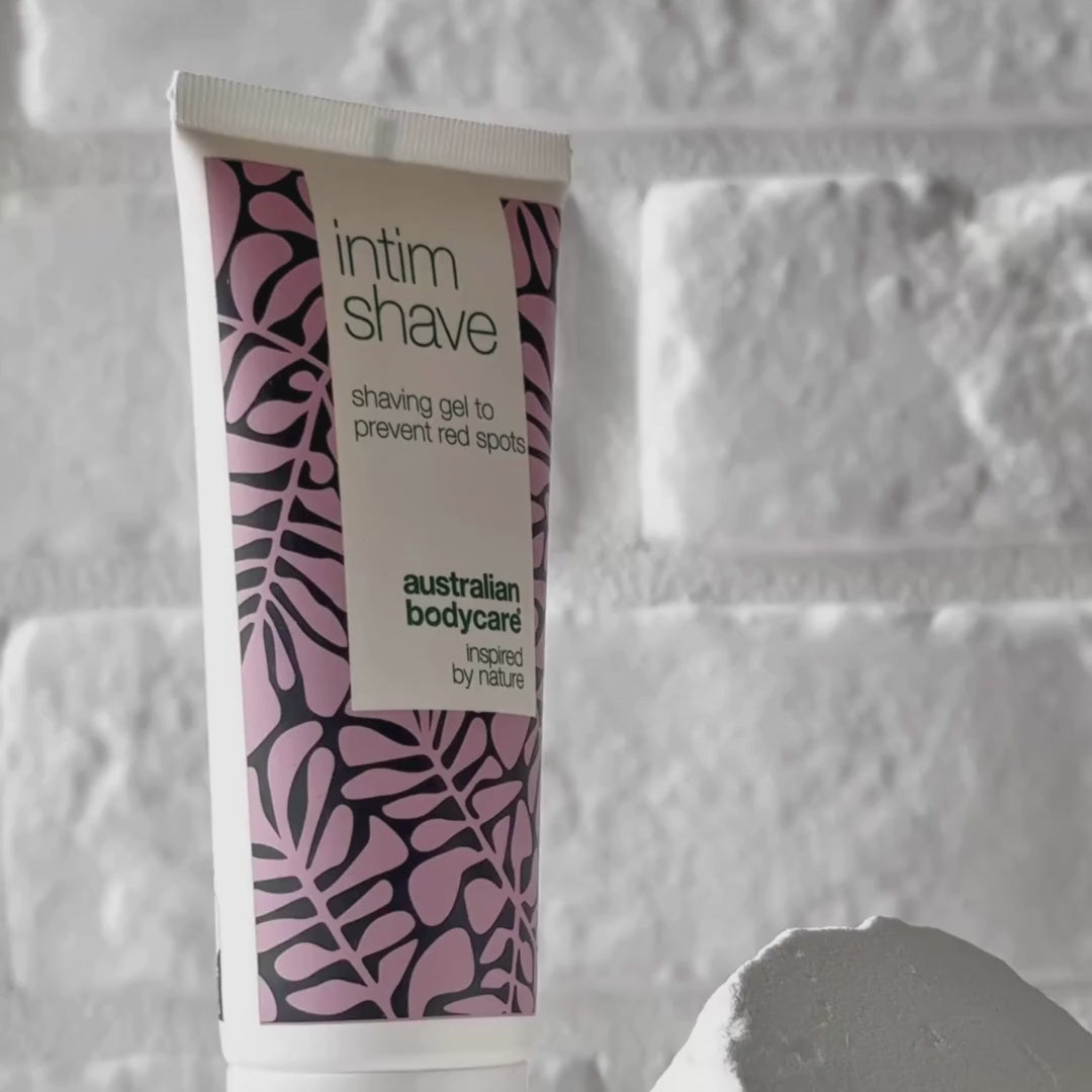 Intimní gel na holení proti červeným pupínkům – pomáhá předcházet zarůstajícím chloupkům – Australian Bodycare