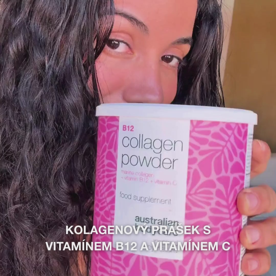 Mořský kolagenový prášek s vitamínem B12 a C – 250 g doplněk pro pleť, vlasy a nehty – Australian Bodycare