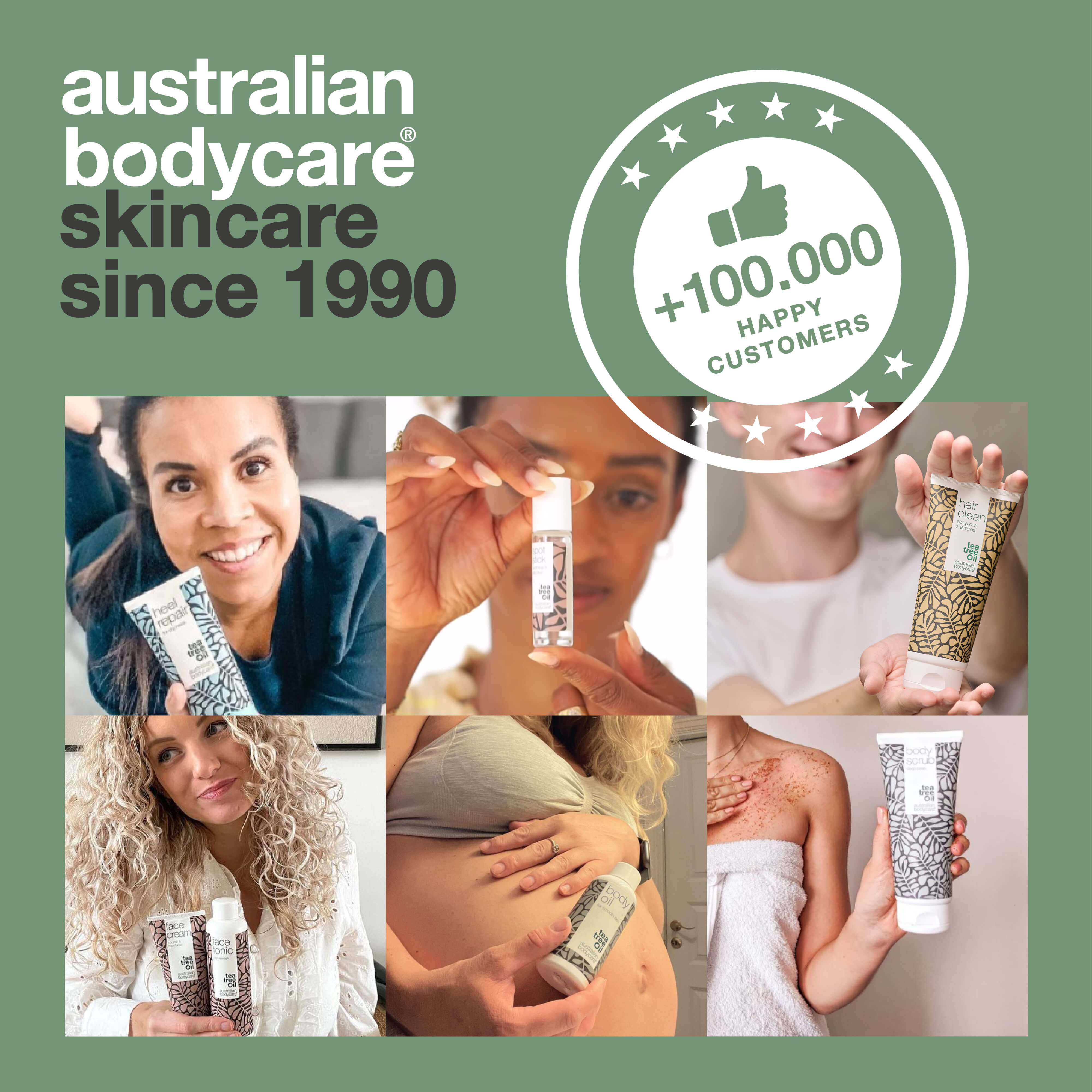 Złuszczający peeling do ciała z drzewa herbacianego na plamy i zatkaną skórę - głęboko oczyszczający peeling ze 100% naturalnym olejkiem z drzewa herbacianego, również do użytku intymnego