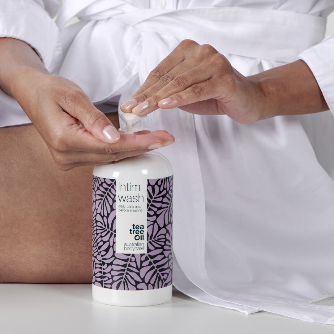 Intimní mycí gel k použití před holením — působí proti červeným pupínkům, podráždění a zarůstání chloupků po holení