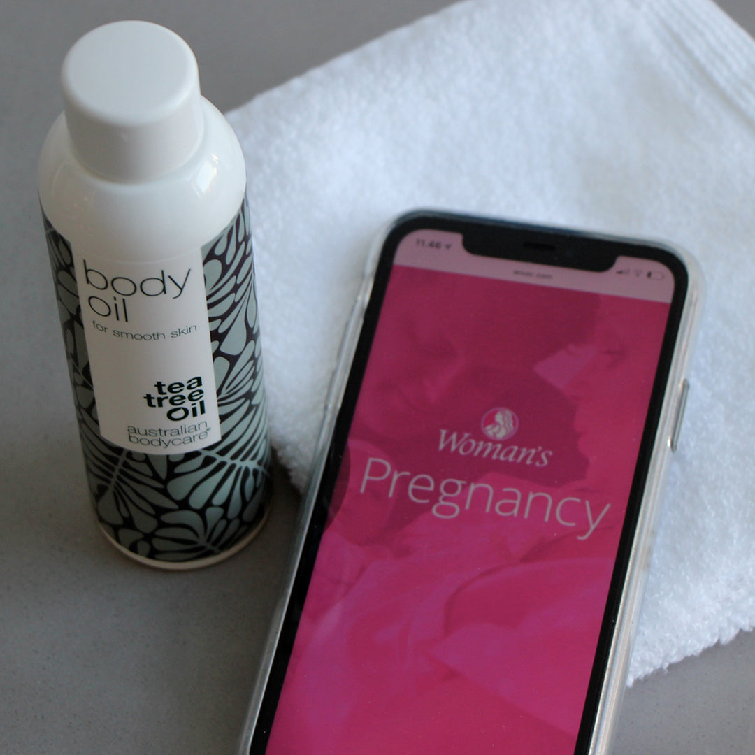 Těhotenský balíček 2 produktů pro těhotné ženy - Snižuje viditelnost strií a používá se k péči o pokožky s celulitidou.