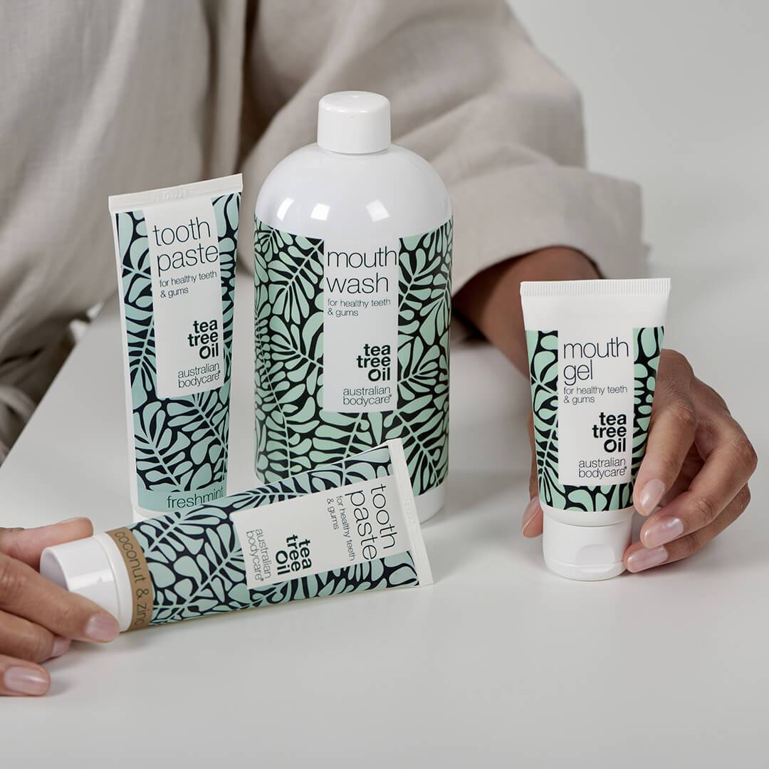 Zubní pasta s Tea Tree olejem — Pro správnou ústní hygienu a péči při aftech a problémech v ústní dutině