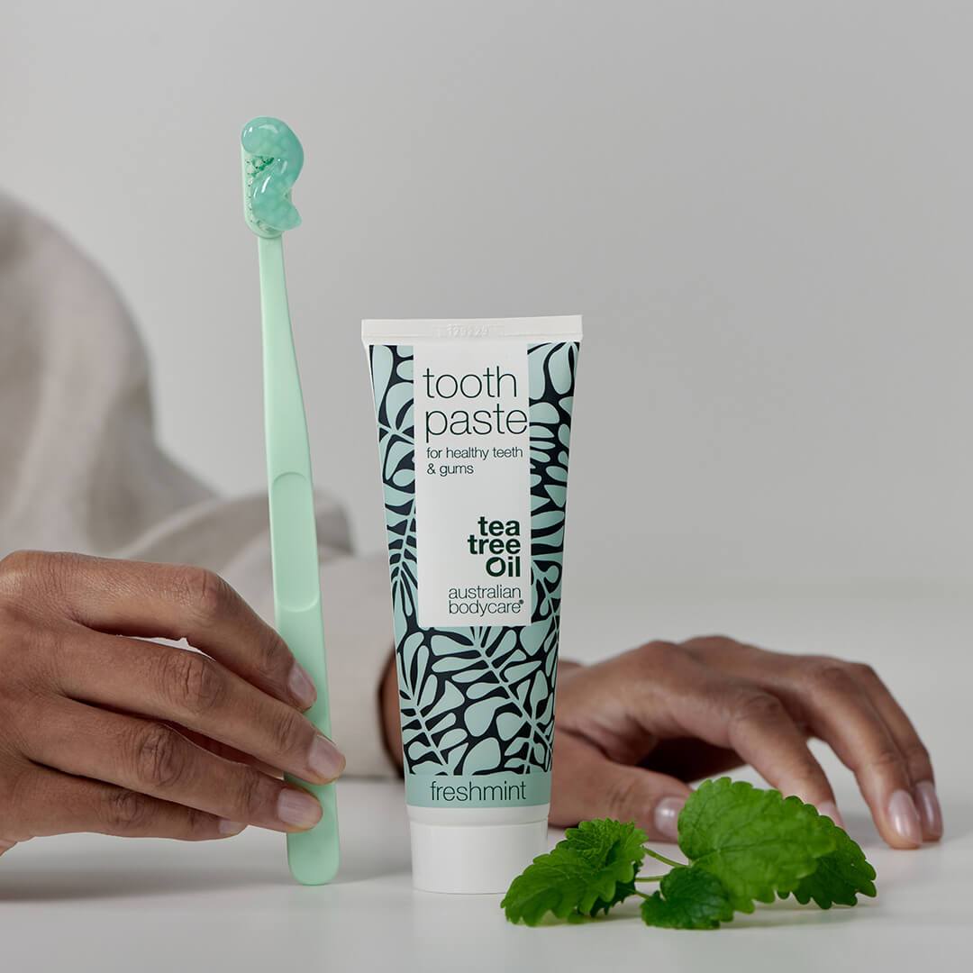 Zubní pasta s Tea Tree olejem — Pro správnou ústní hygienu a péči při aftech a problémech v ústní dutině