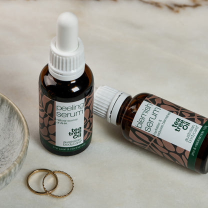 Exfoliační sérum pro peeling pleti - Přírodní peelingové sérum s AHA kyselinami a niacinamidem pro hladkou pleť