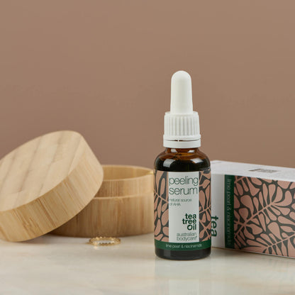 Exfoliační sérum pro peeling pleti - Přírodní peelingové sérum s AHA kyselinami a niacinamidem pro hladkou pleť