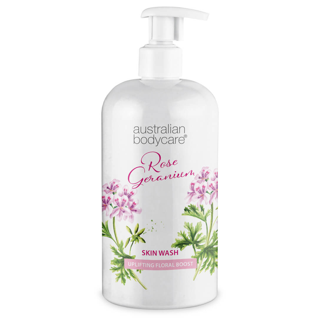 Tělový sprchový gel s růží Australian Bodycare - Hloubkově čisticí sprchový gel s Tea Tree olejem a růží geranium