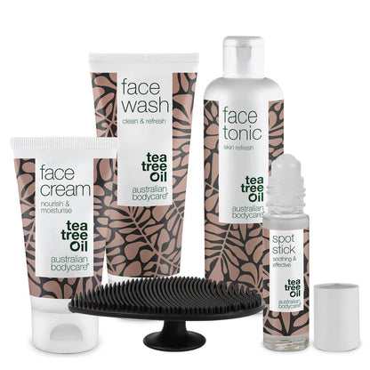 Balíček produktů s peelingem na obličej - 5–balení pro každodenní čištění nečisté pleti s pupínky