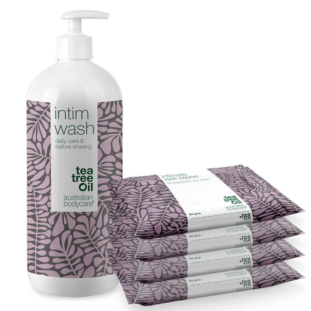 Balíček pro intimní hygienu - Intimní mýdlo a vlhčené ubrousky proti svědění, pálení a nežádoucímu zápachu